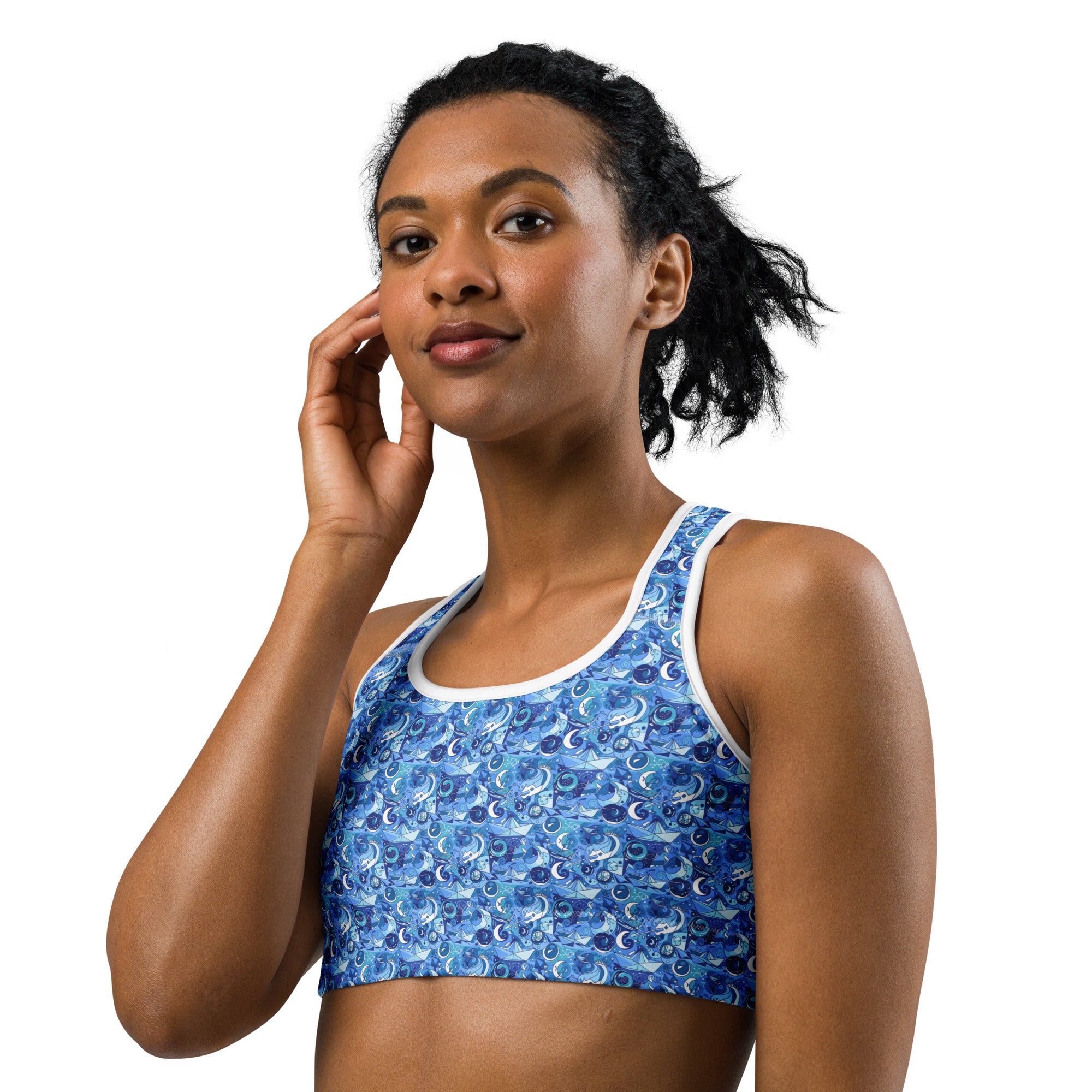 Illusionary Boat Ride Sports Bra | GearBunch
