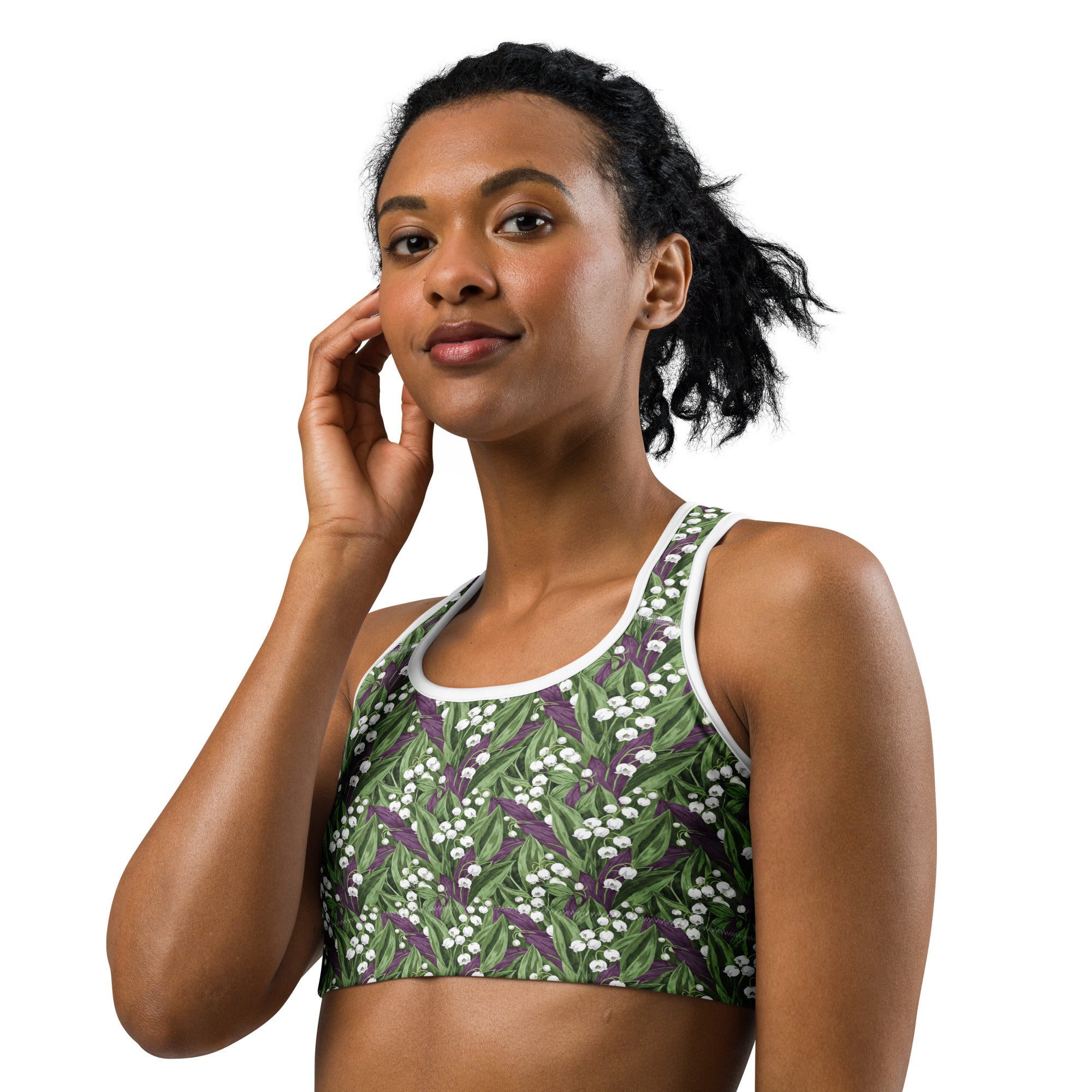 Lily of the Valley Sports Bra | GearBunch