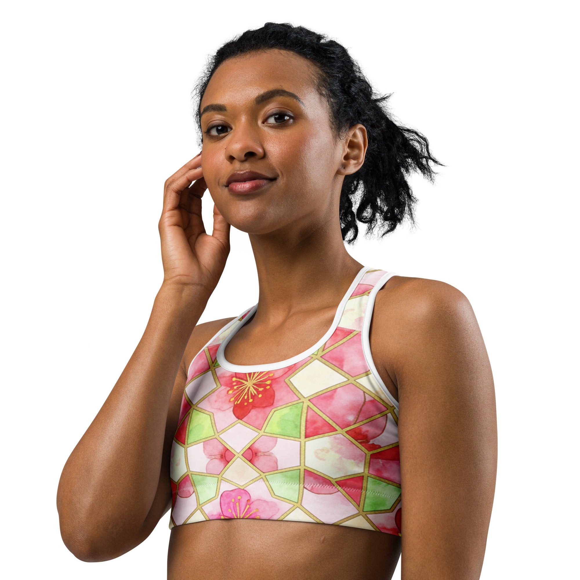 Cherry Blossom Sports Bra | GearBunch