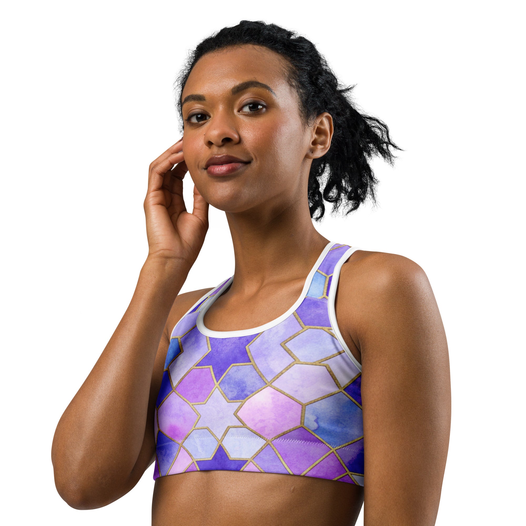 Lavender Fields Sports Bra | GearBunch