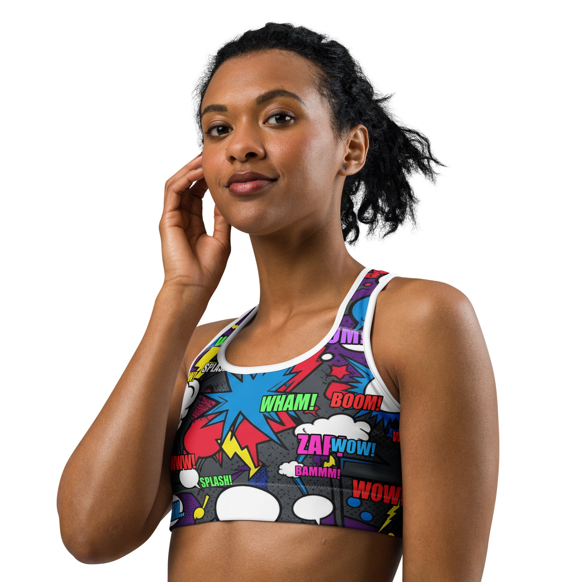 Comic Strip Dark Knight Sports Bra | GearBunch