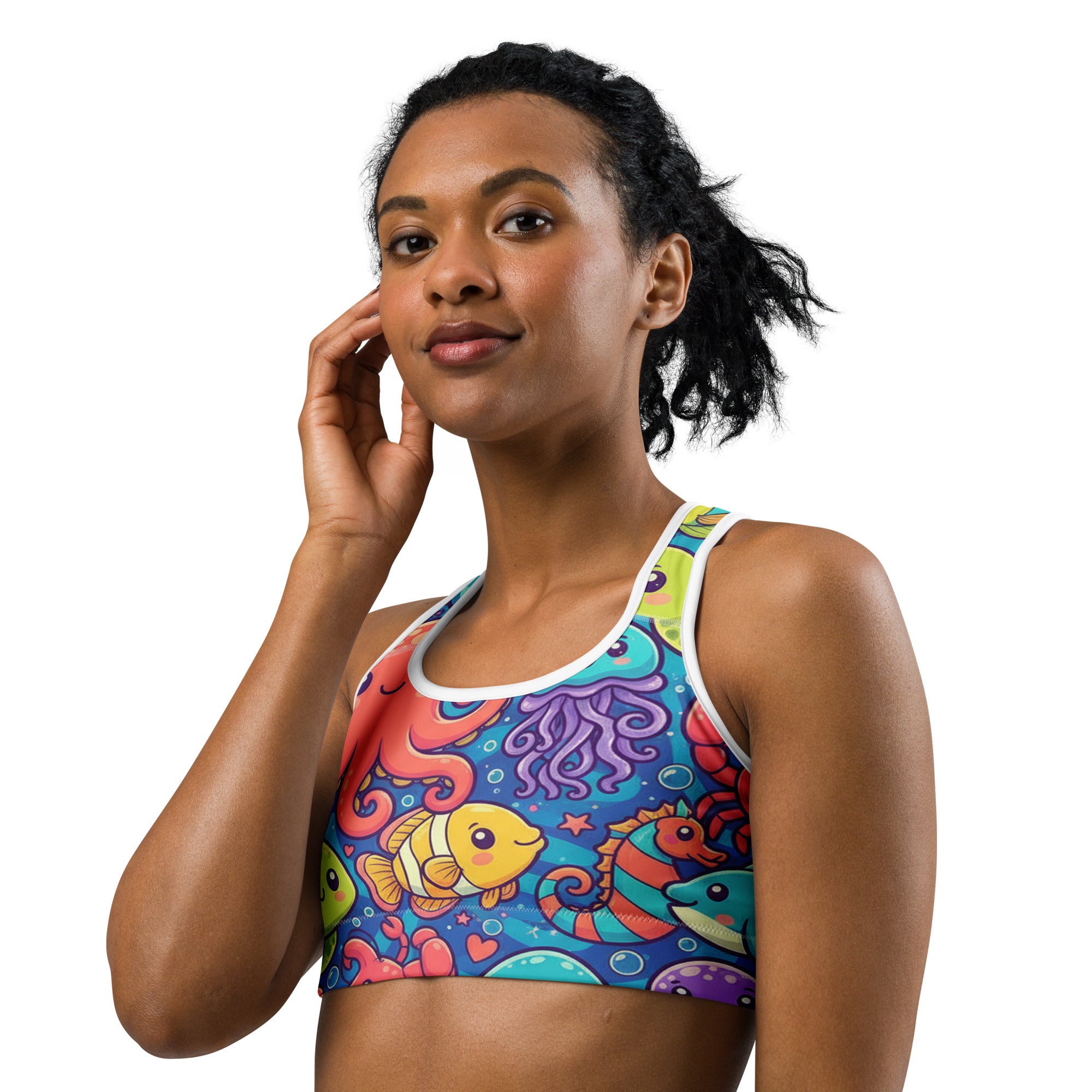 Vibrant Under the Sea Sports Bra | GearBunch