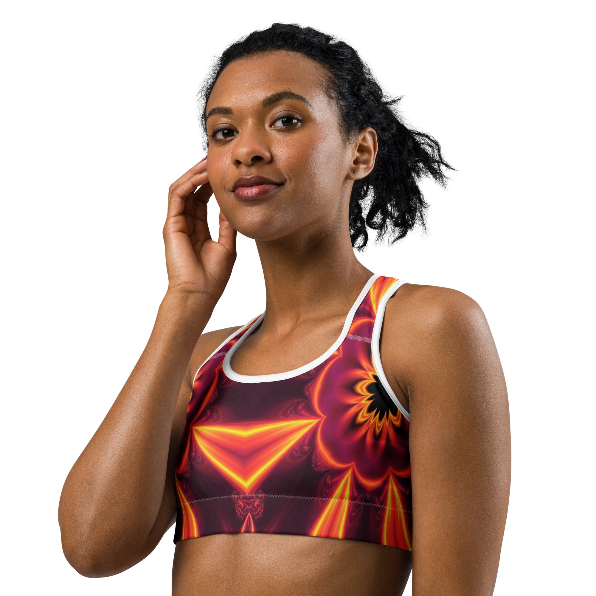 Psychedelic Infrared Sports Bra | GearBunch