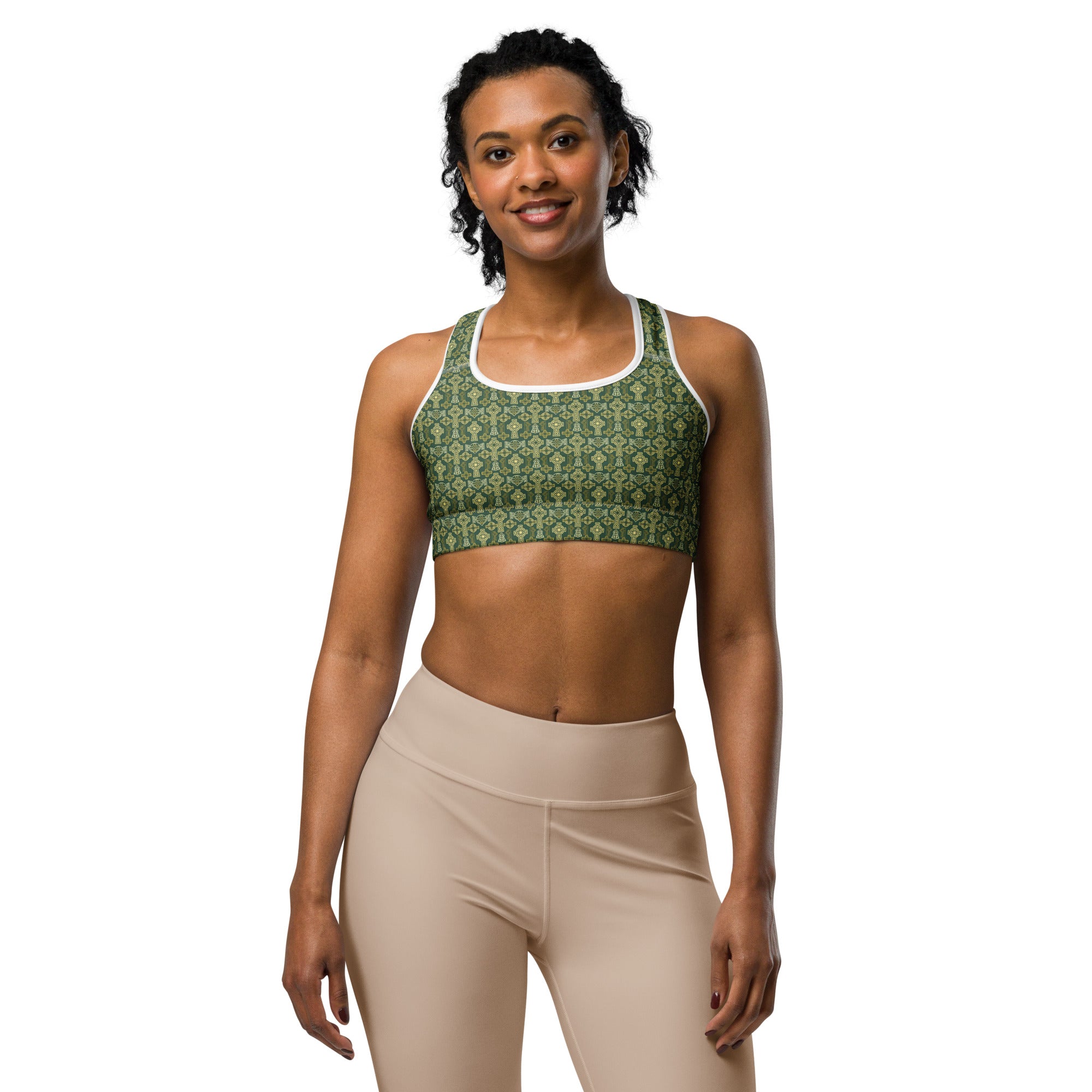 Celtic Cross Knotwork Sports Bra | GearBunch