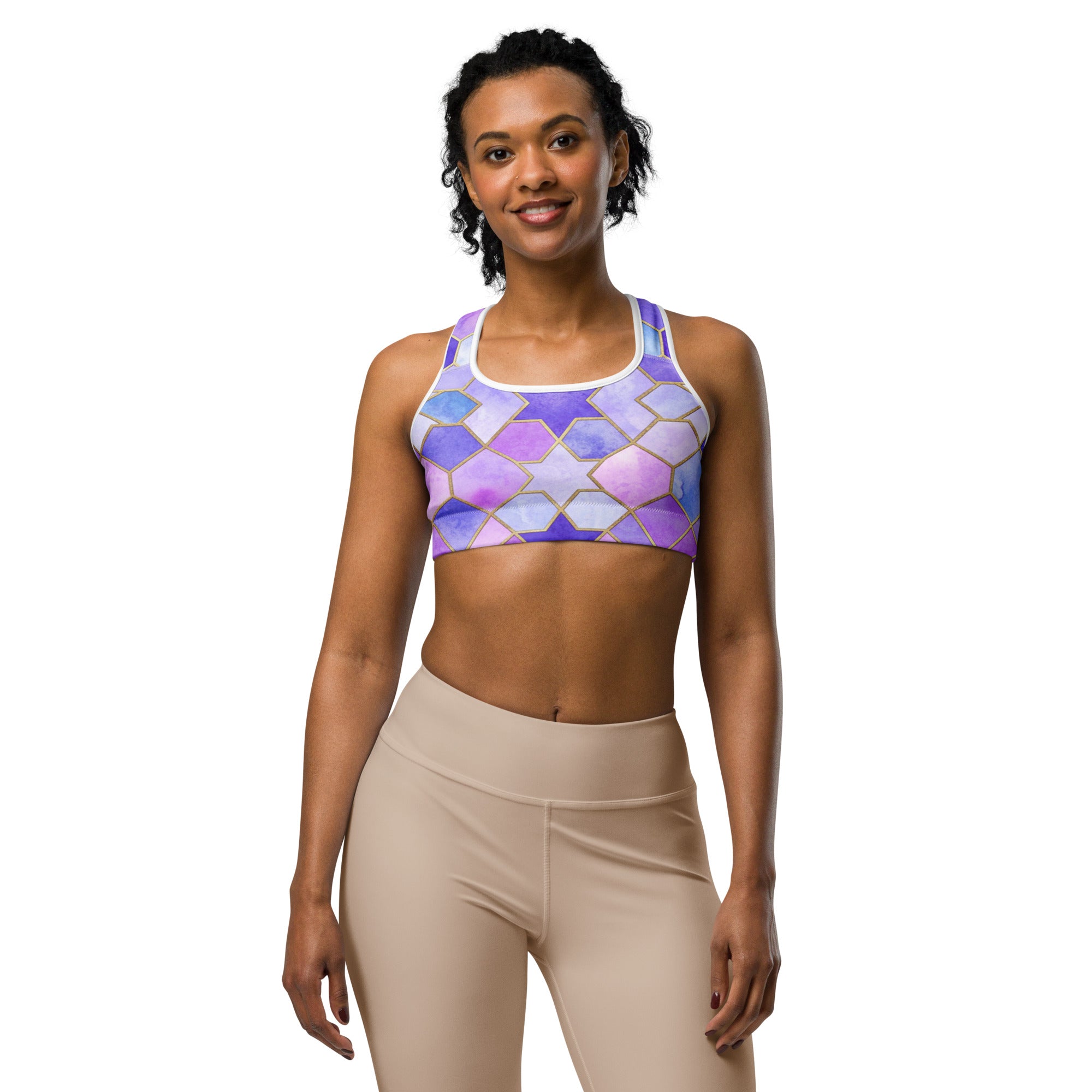 Lavender Fields Sports Bra | GearBunch