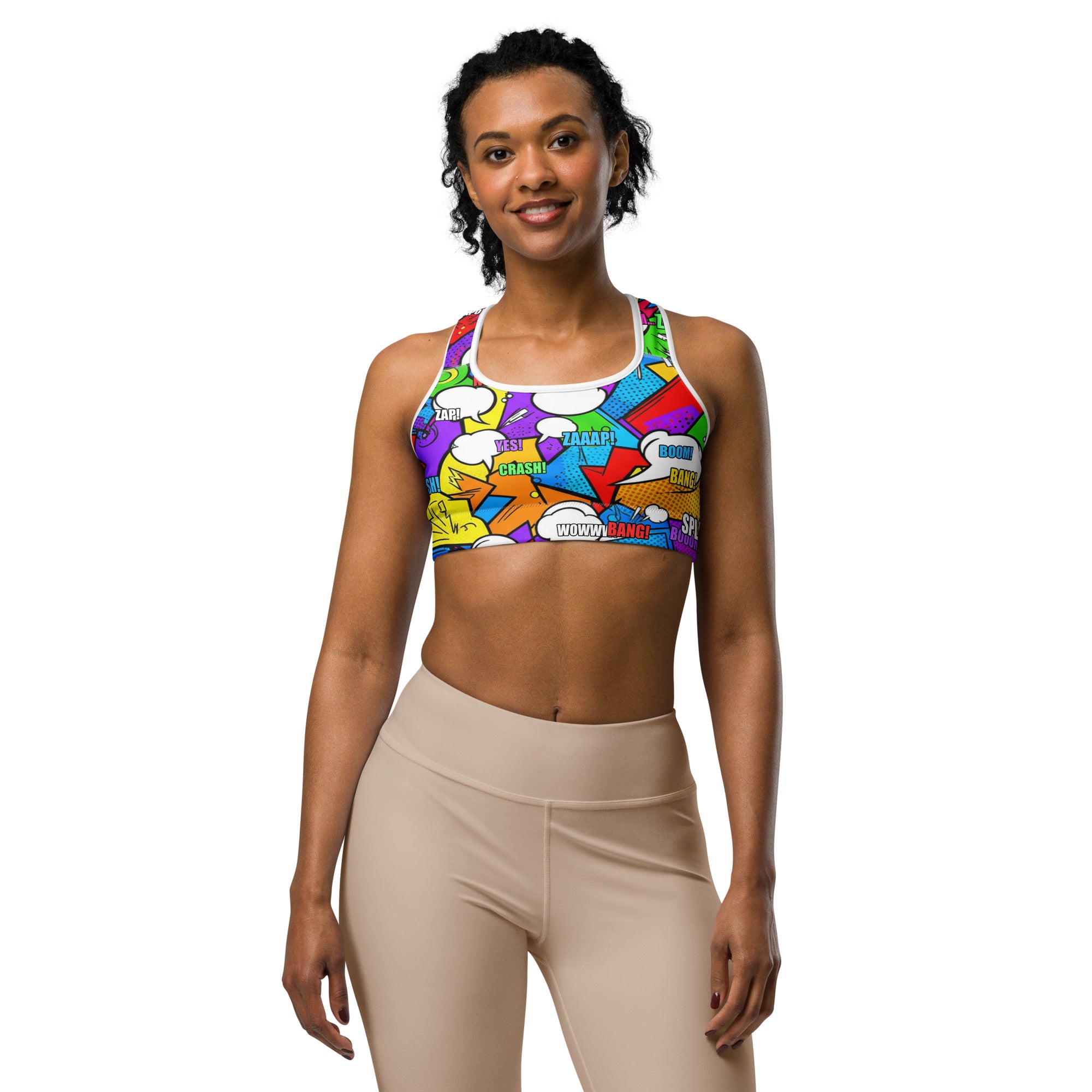 Comic Strip Classic Hero Sports Bra | GearBunch