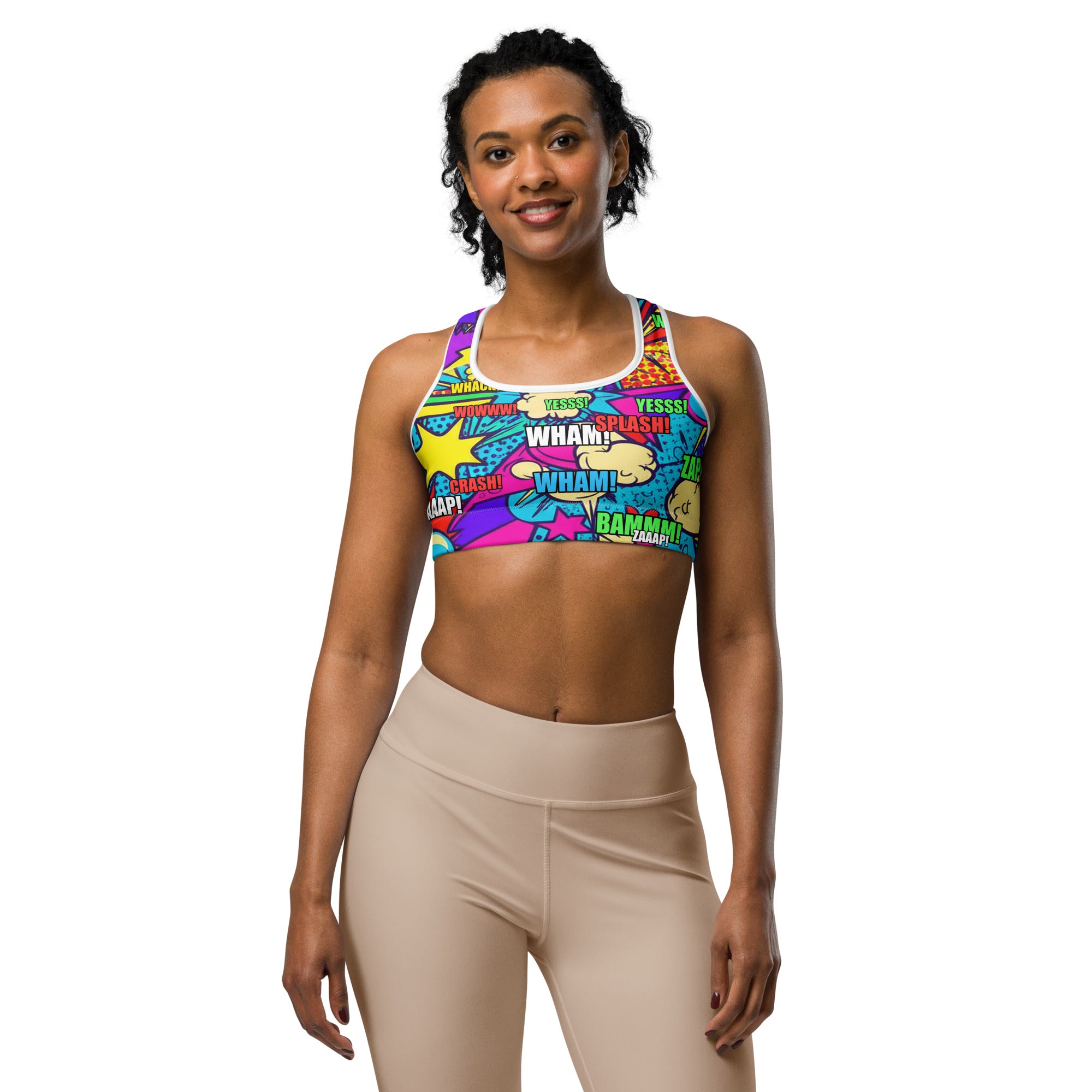 Comic Strip Pirate Adventure Sports Bra | GearBunch