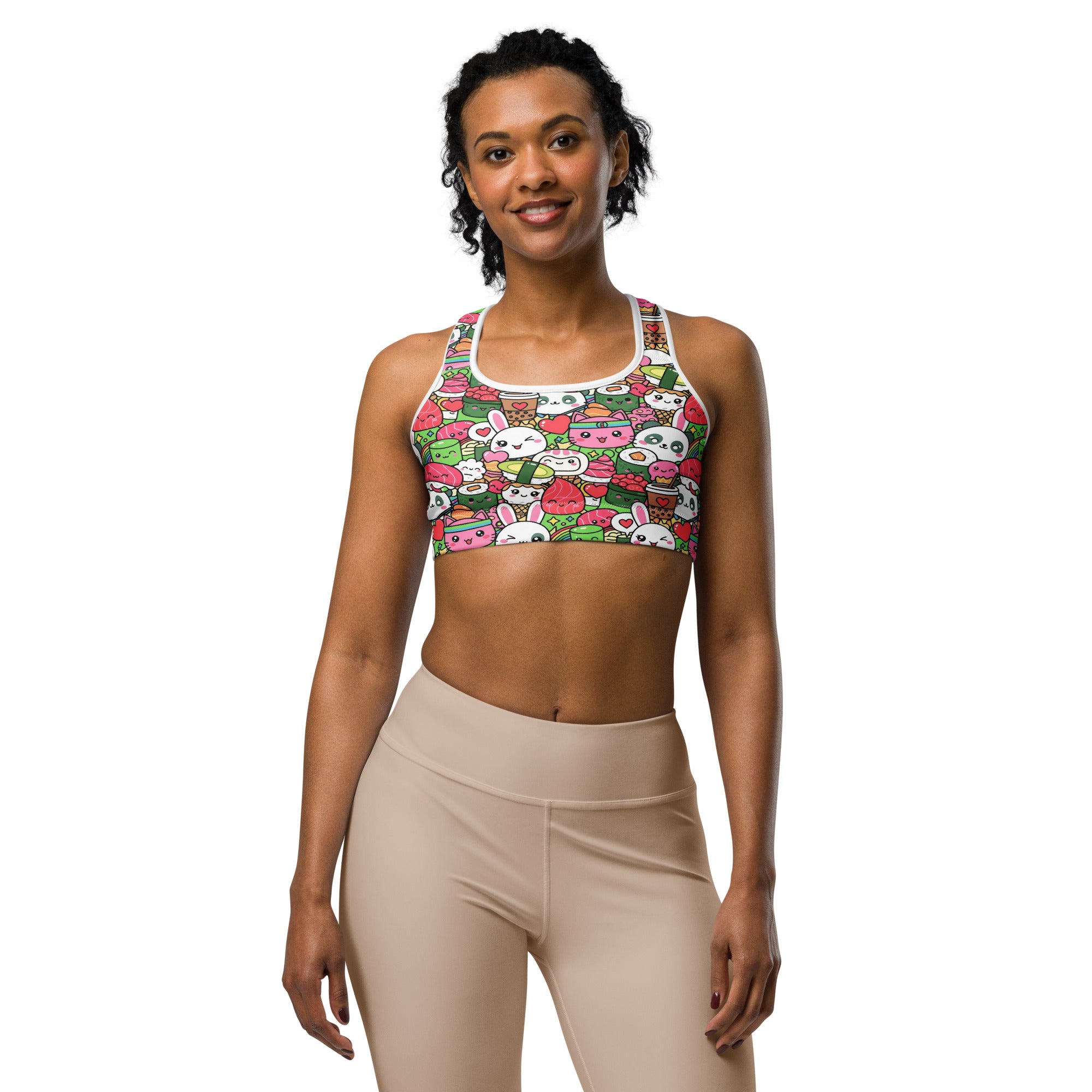 Kawaii Sushi Party Sports Bra | GearBunch