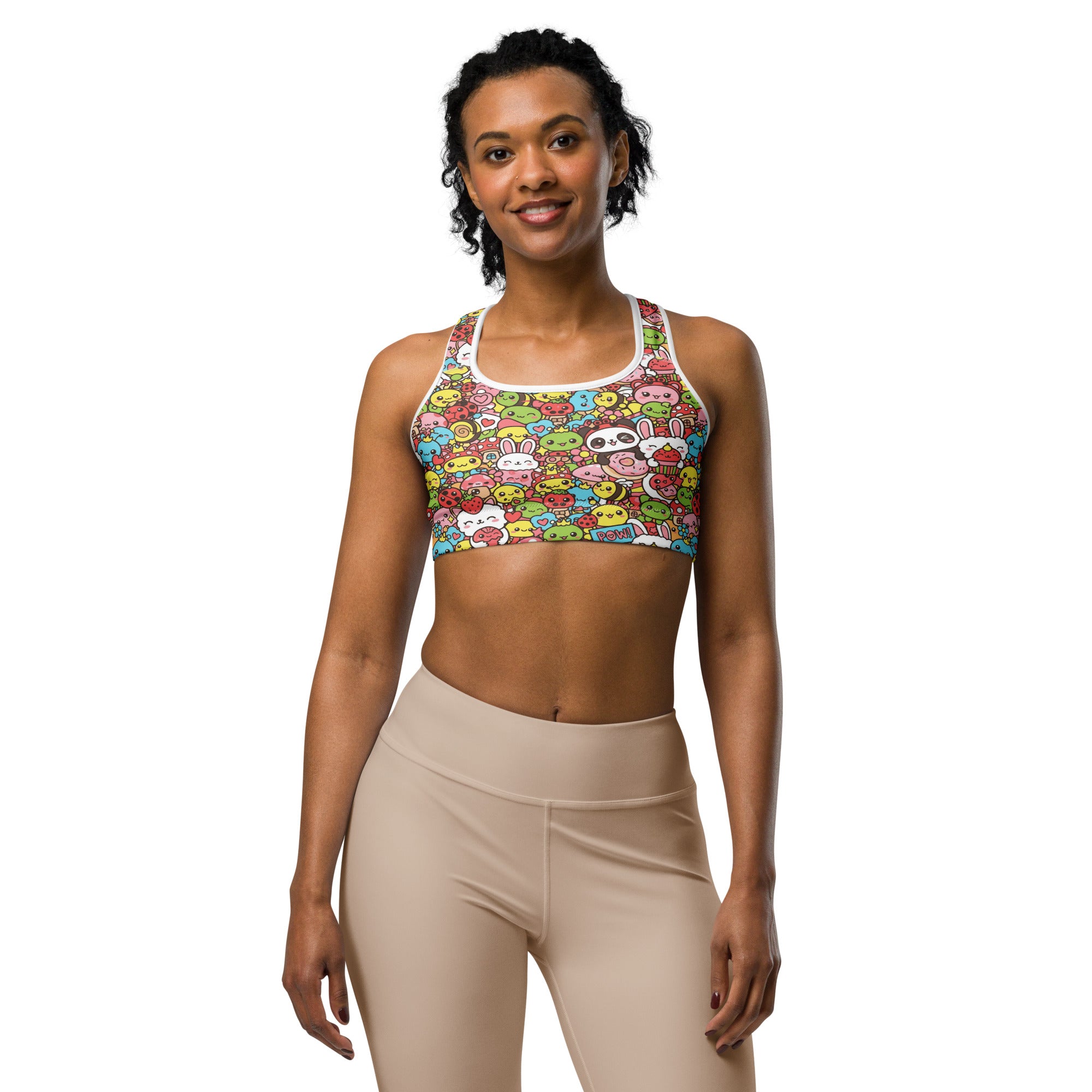Kawaii Garden Bugs Sports Bra | GearBunch