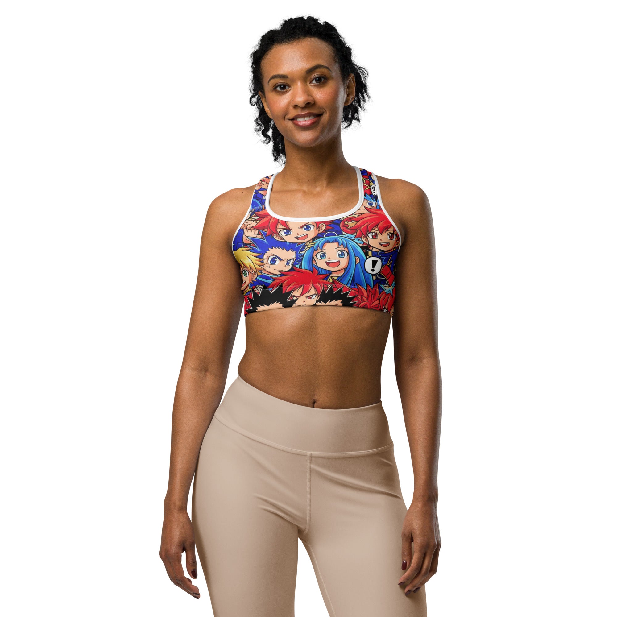 Anime Collage Street Fighter Sports Bra | GearBunch