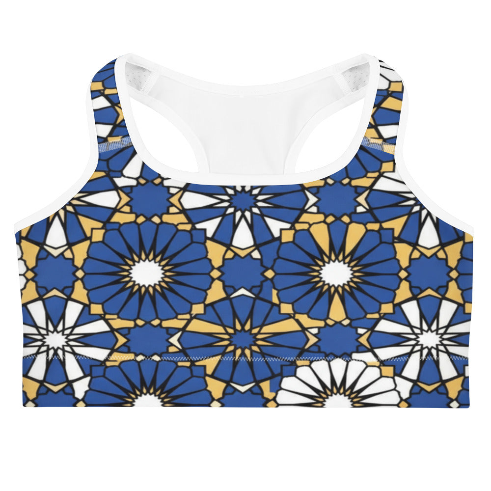 Zellige Midnight Blue Sports Bra | GearBunch