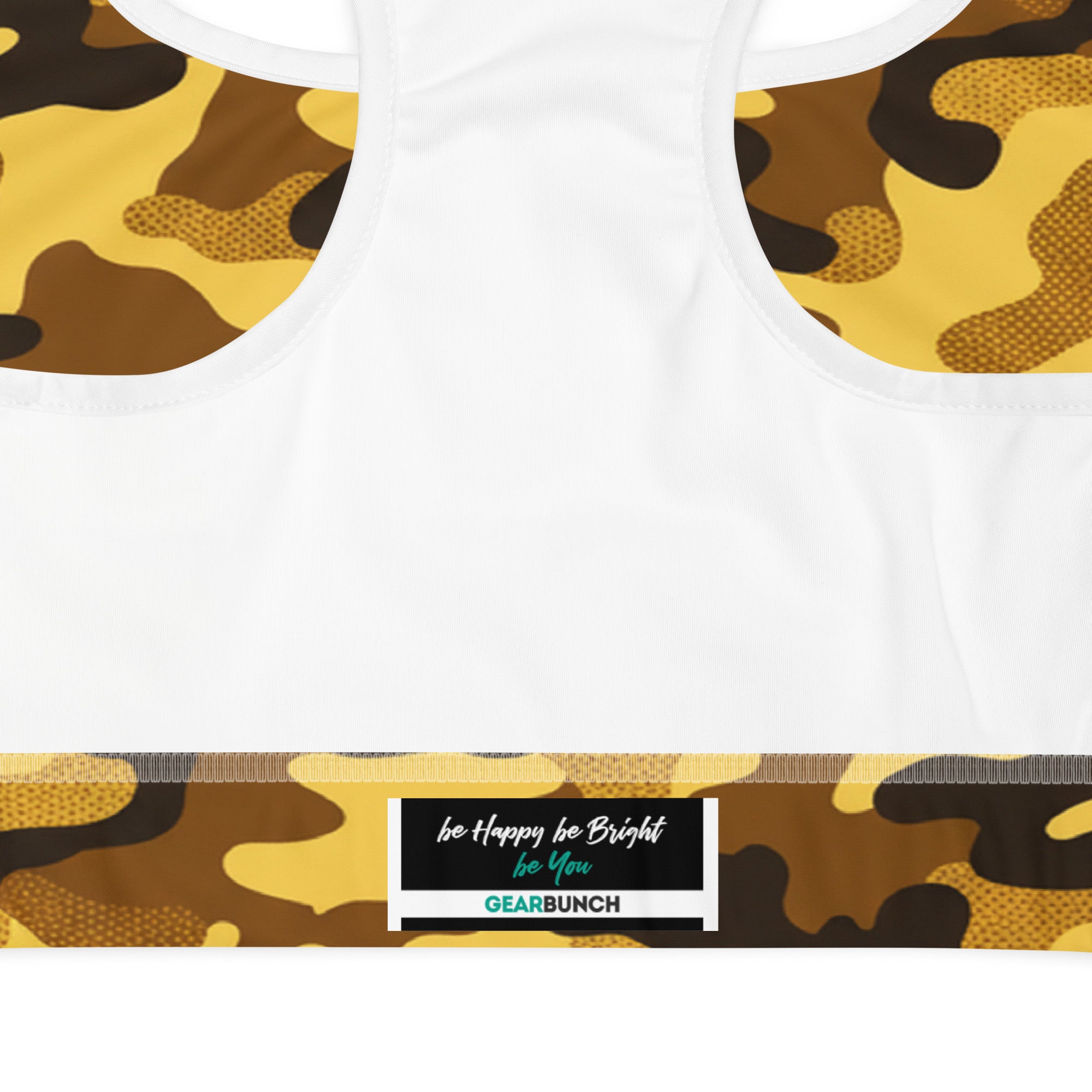 Gold Camo Sports Bra | GearBunch