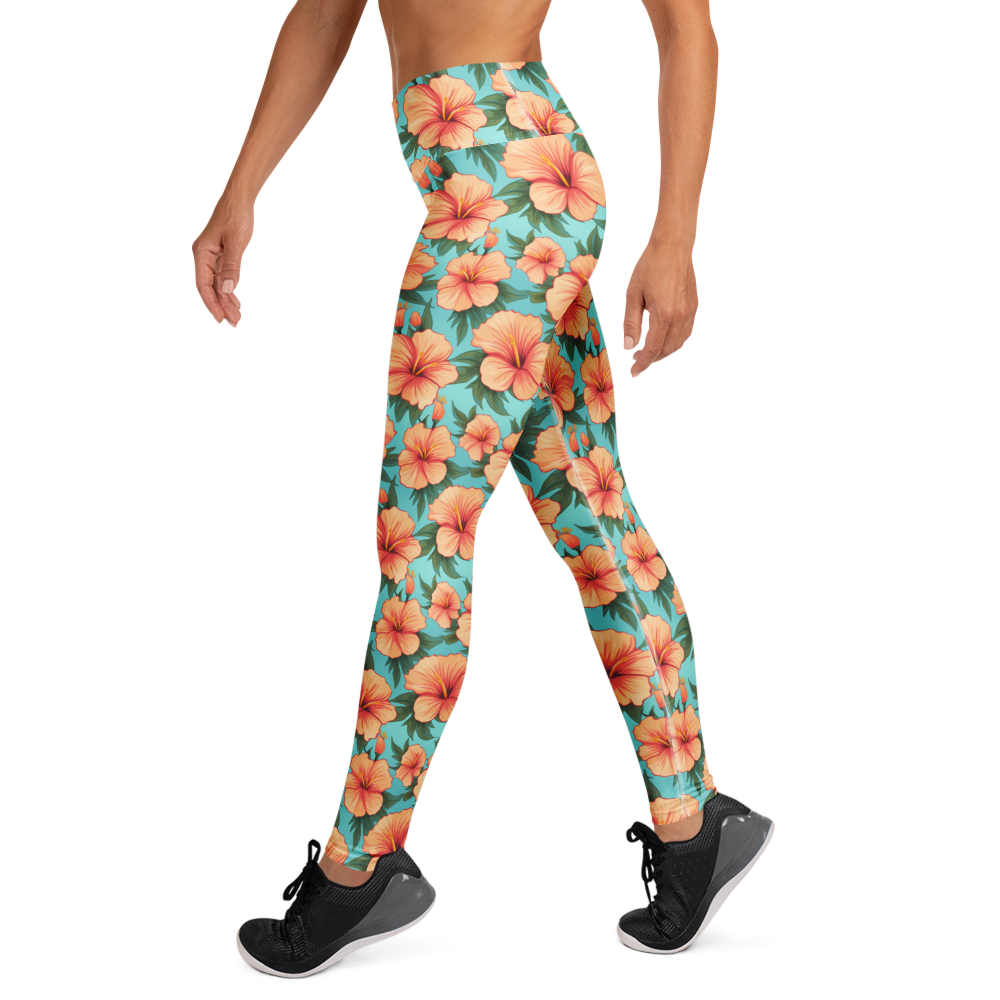 Tropical Hibiscus Yoga Pants | GearBunch