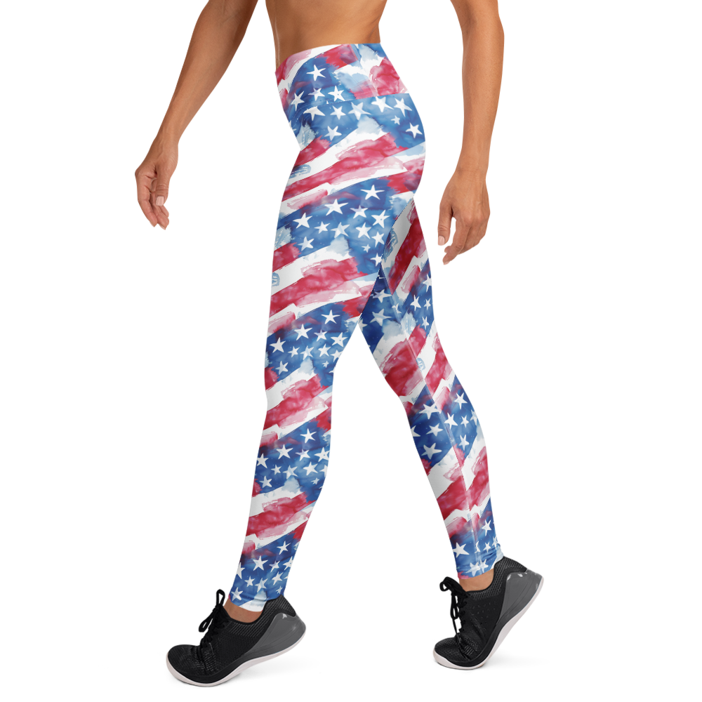 Watercolor Patriot Yoga Pants | GearBunch