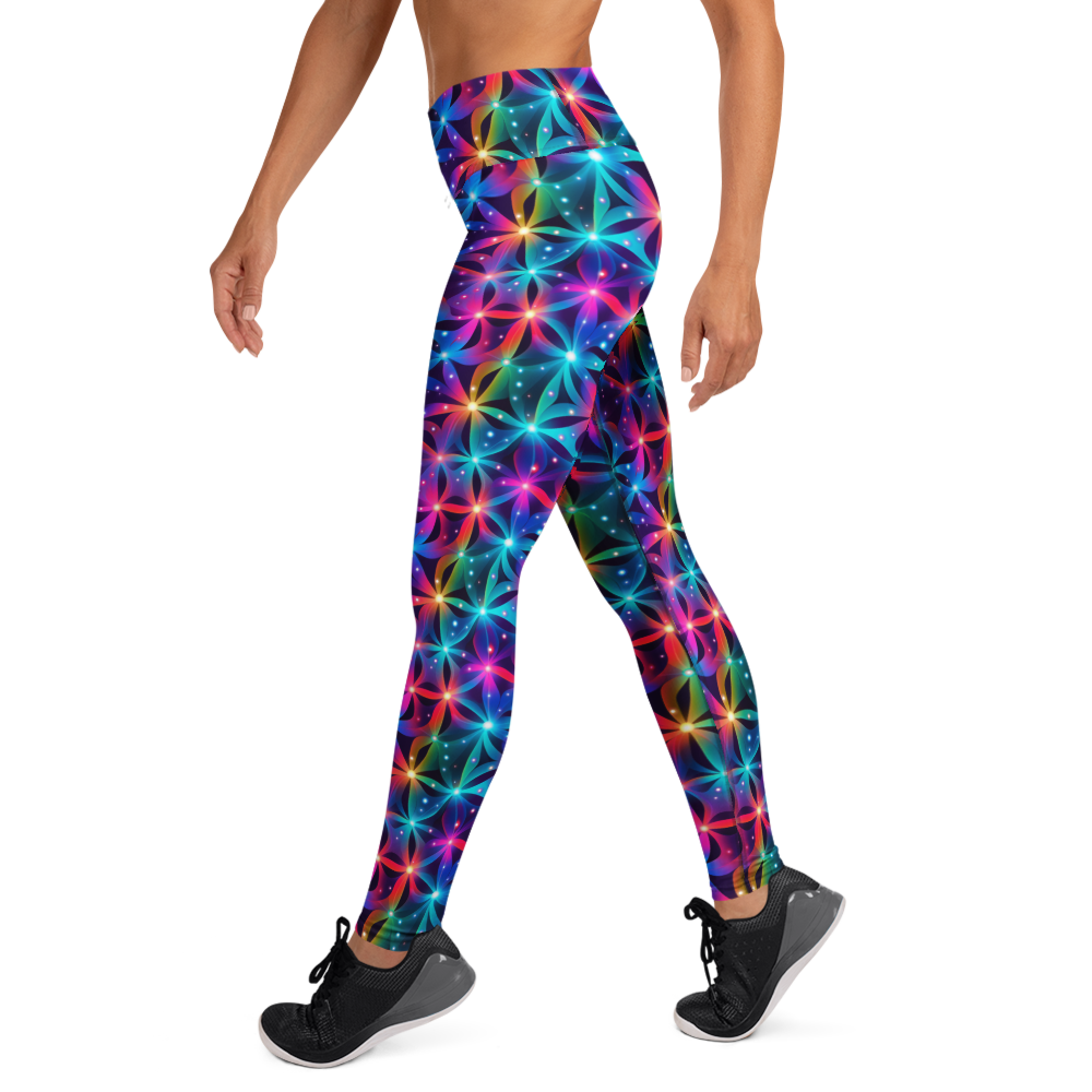 Neon Flower Yoga Pants | GearBunch