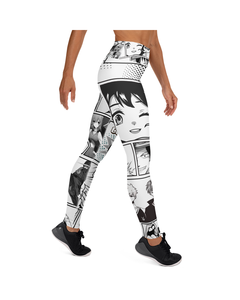 Black and White Comic Yoga Pants | GearBunch