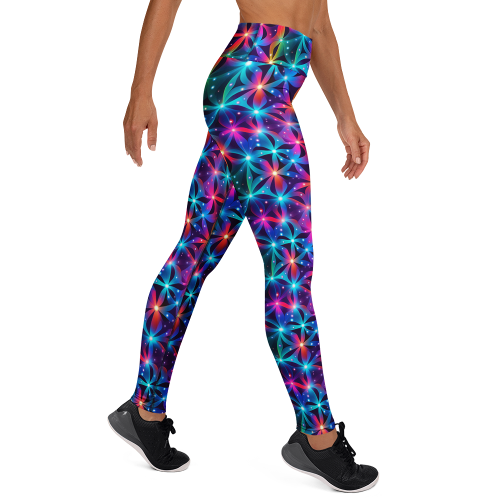Neon Flower Yoga Pants | GearBunch