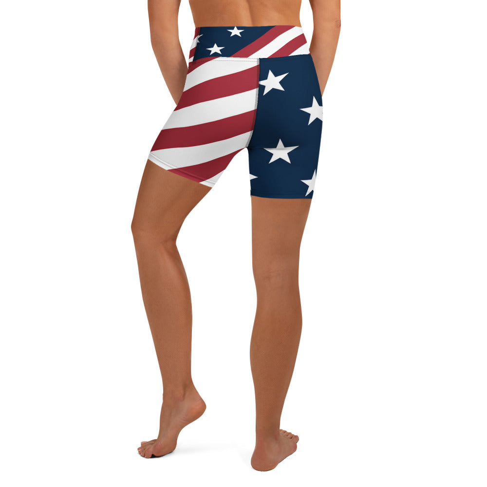 American Stars Diagonal Yoga Shorts | GearBunch