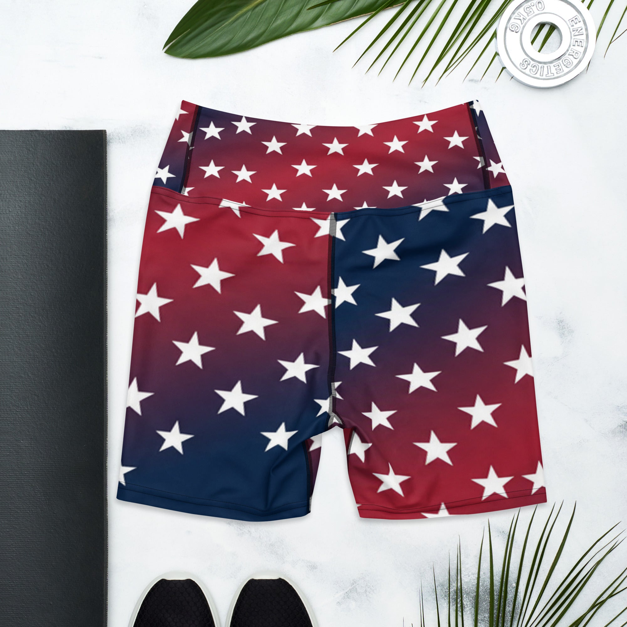 American Sunset Yoga Shorts | GearBunch