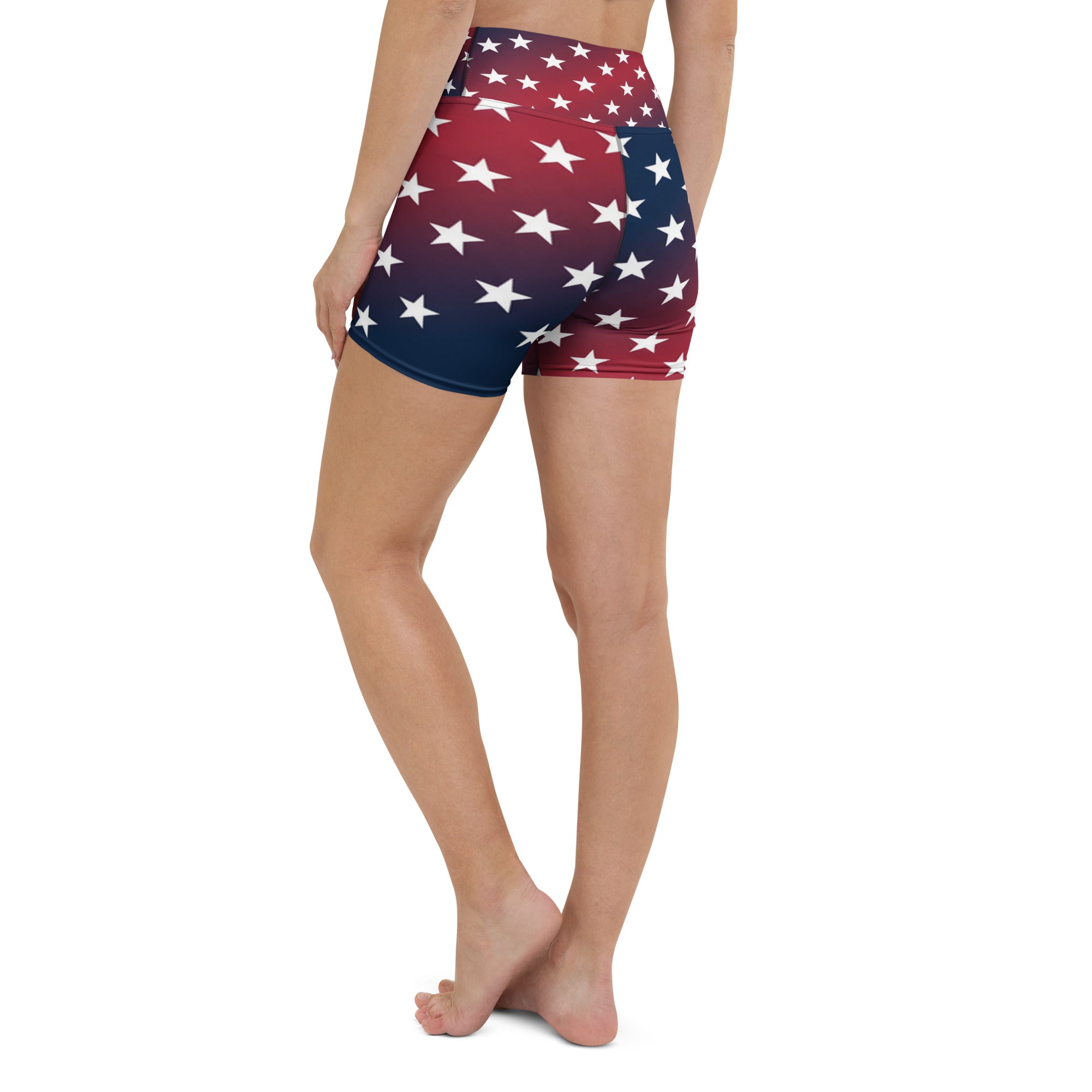 American Sunset Yoga Shorts | GearBunch