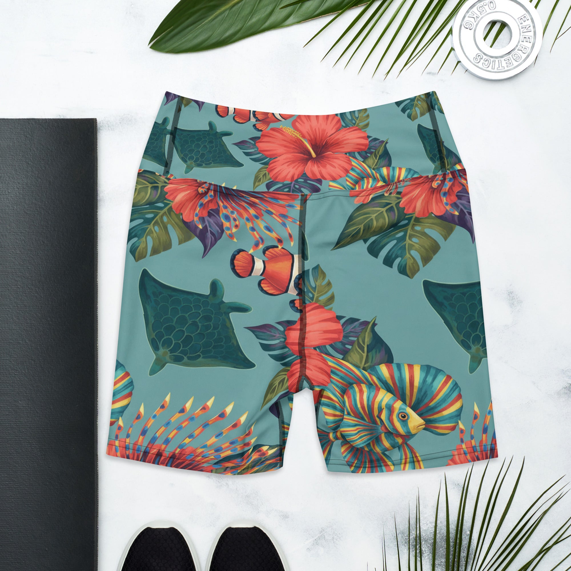 Tropical Fish Yoga Shorts | GearBunch