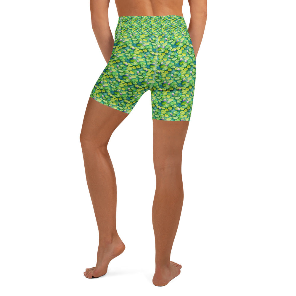 Monet Water Lilies Yoga Shorts | GearBunch