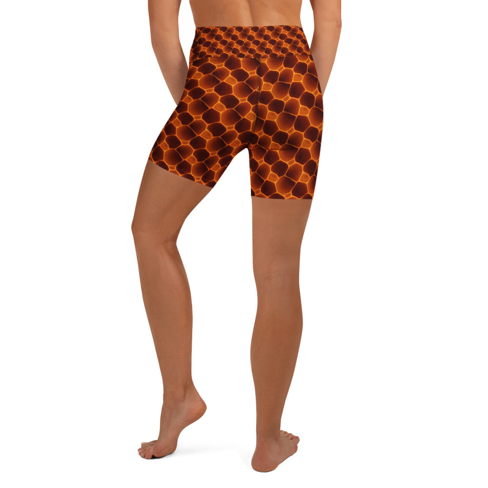 Tortoise Shell Pattern Yoga Shorts | GearBunch