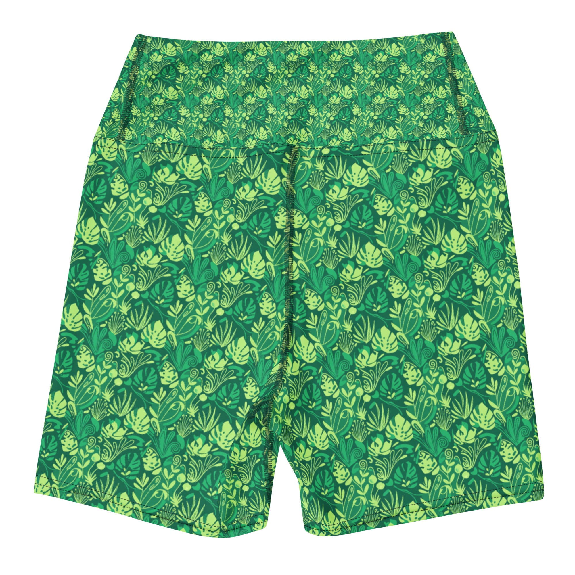Minimalist Plant Illustration Yoga Shorts | GearBunch