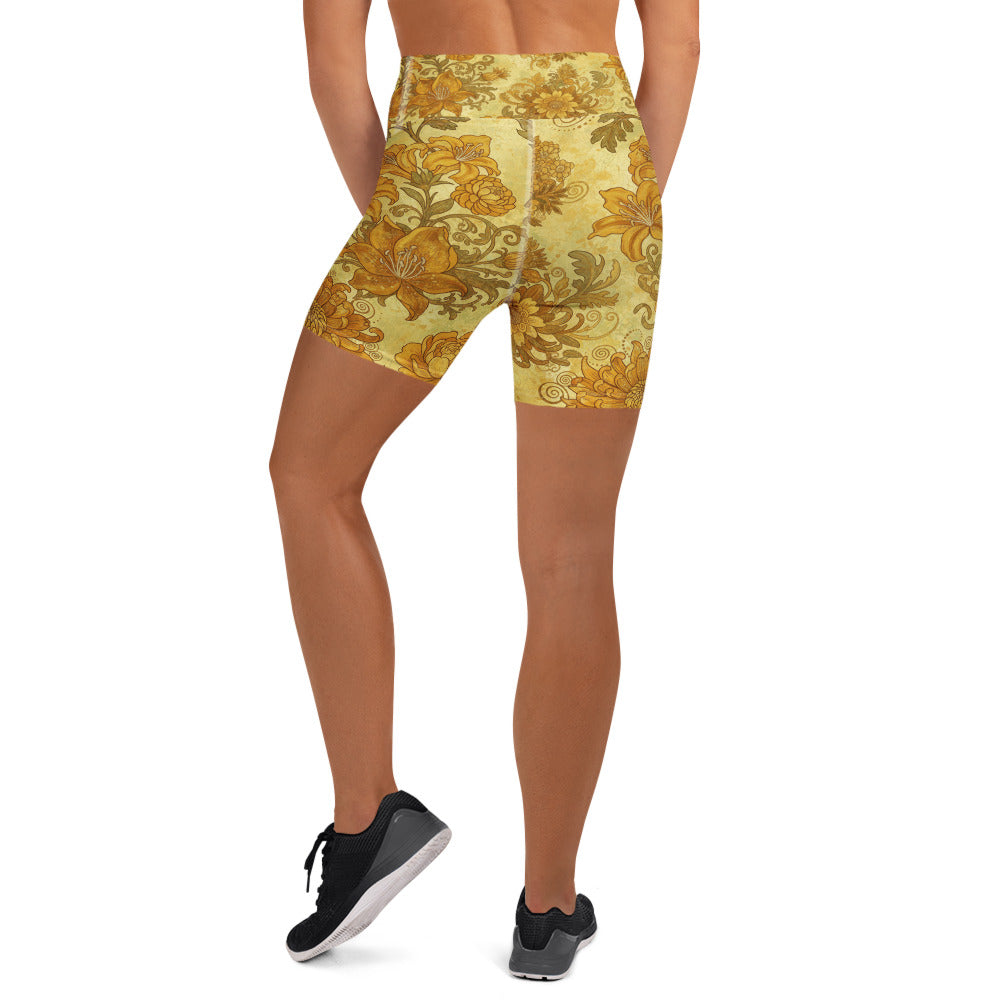 Gustav Klimt Garden Yoga Shorts | GearBunch