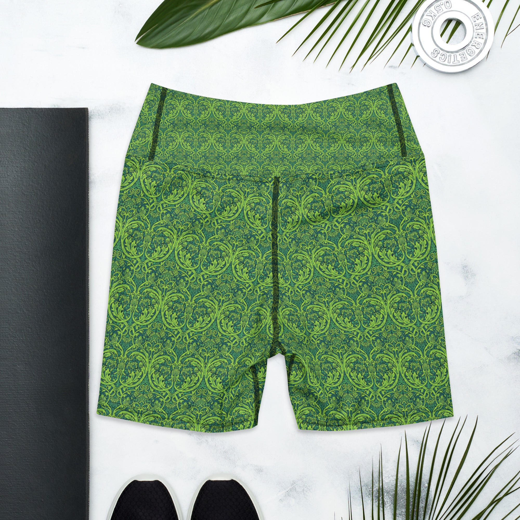 William Morris Tree Yoga Shorts | GearBunch