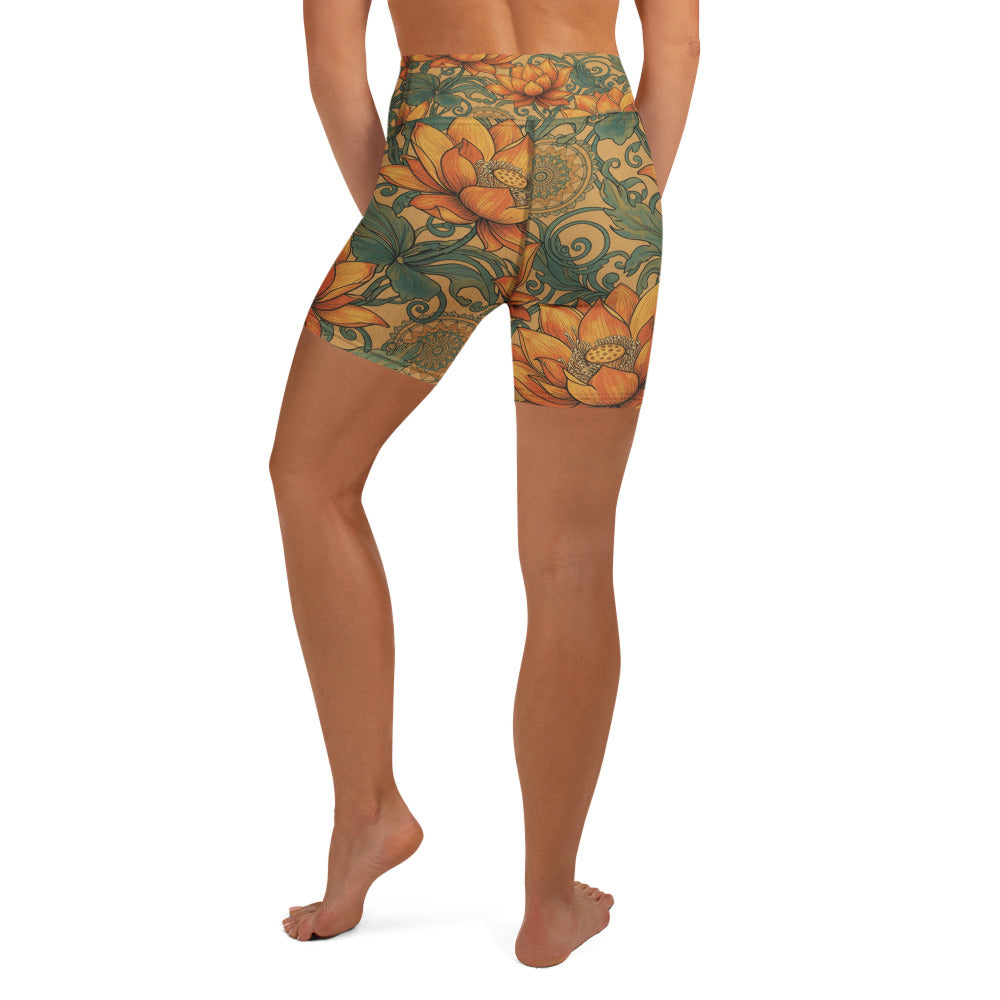Boho Lotus and Mandalas Yoga Shorts | GearBunch