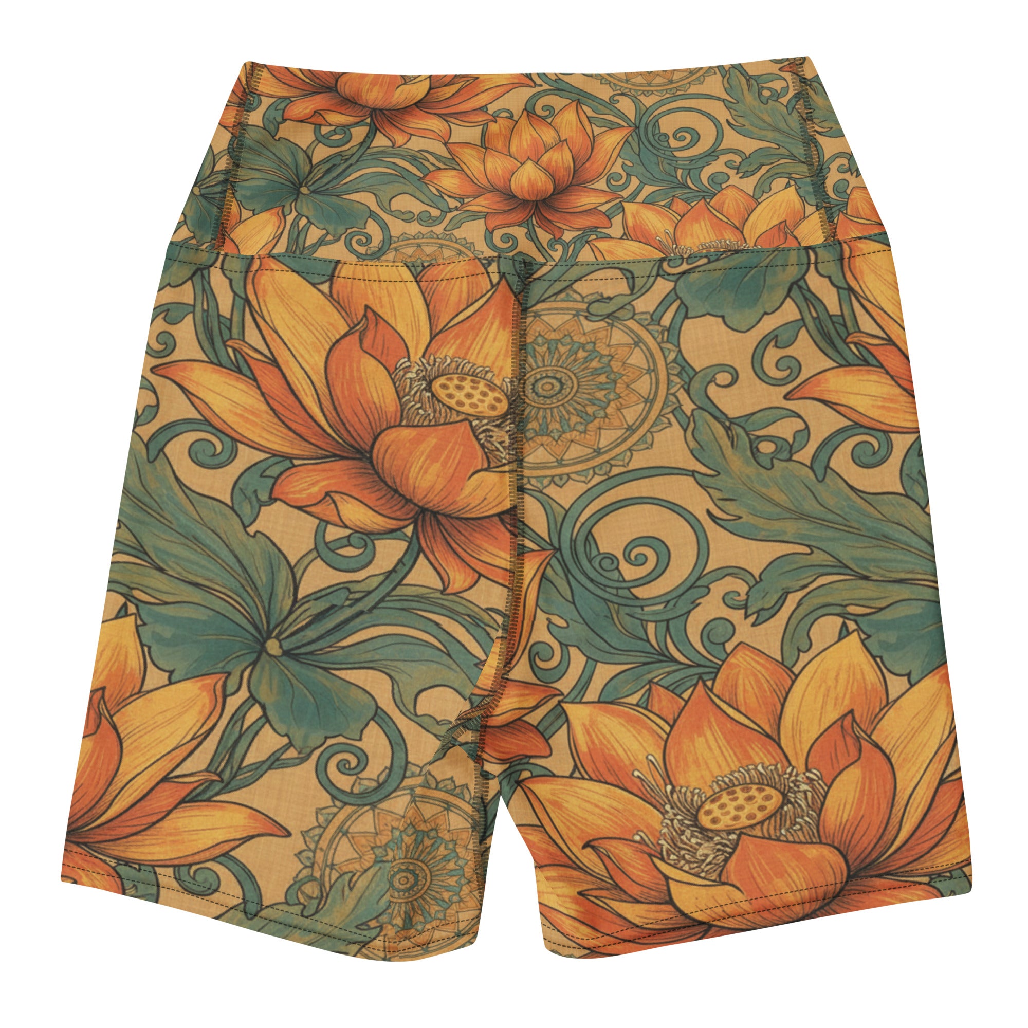 Boho Lotus and Mandalas Yoga Shorts | GearBunch