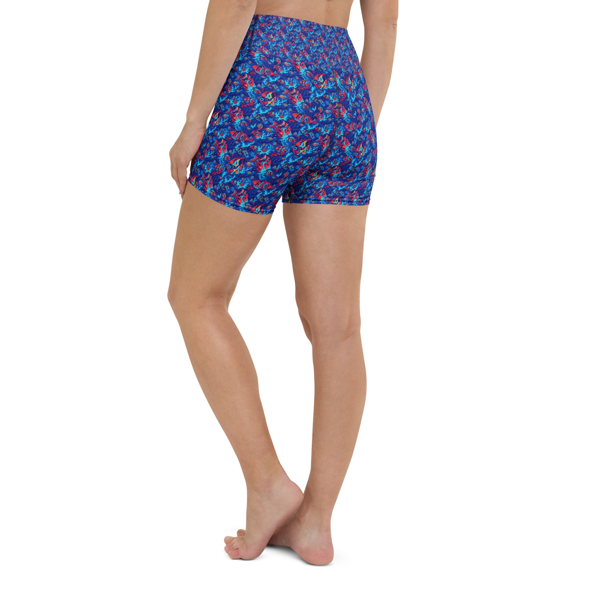 Colorful Tropical Fishes Yoga Shorts | GearBunch