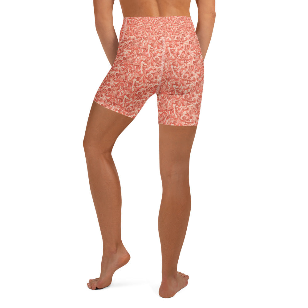 Distorted Cowboy Landscape Yoga Shorts | GearBunch
