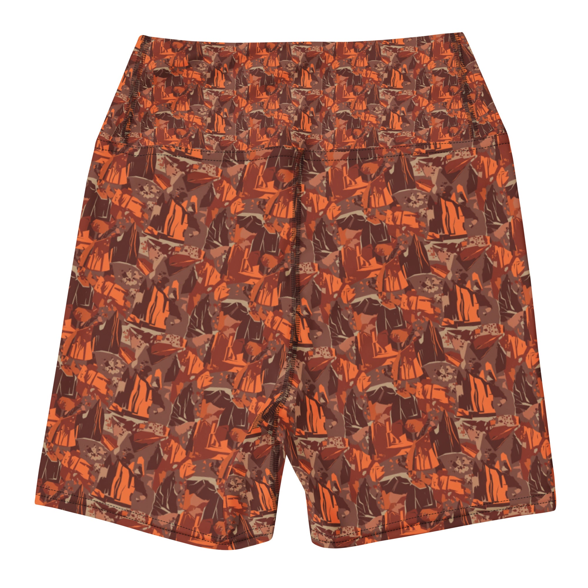 Broken Desert Landscape Yoga Shorts | GearBunch