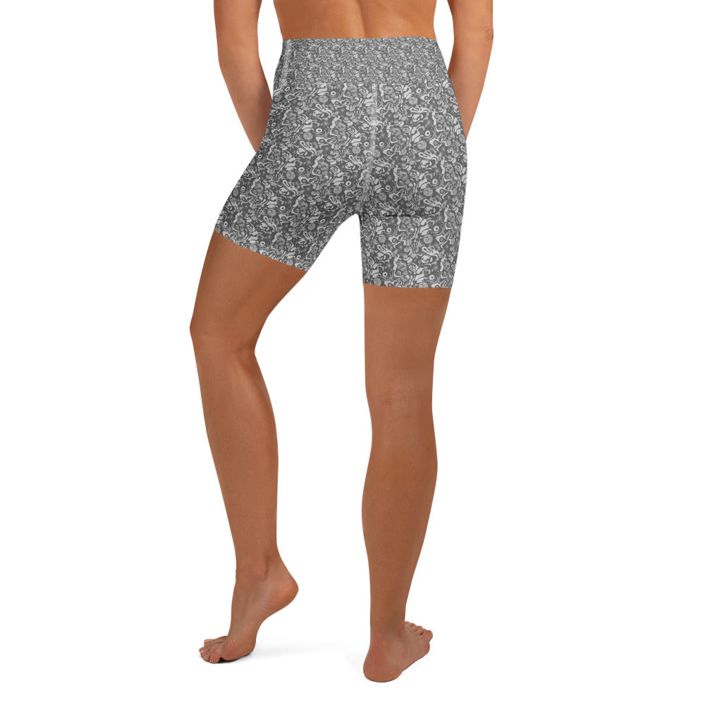Psalm Abstract Yoga Shorts | GearBunch