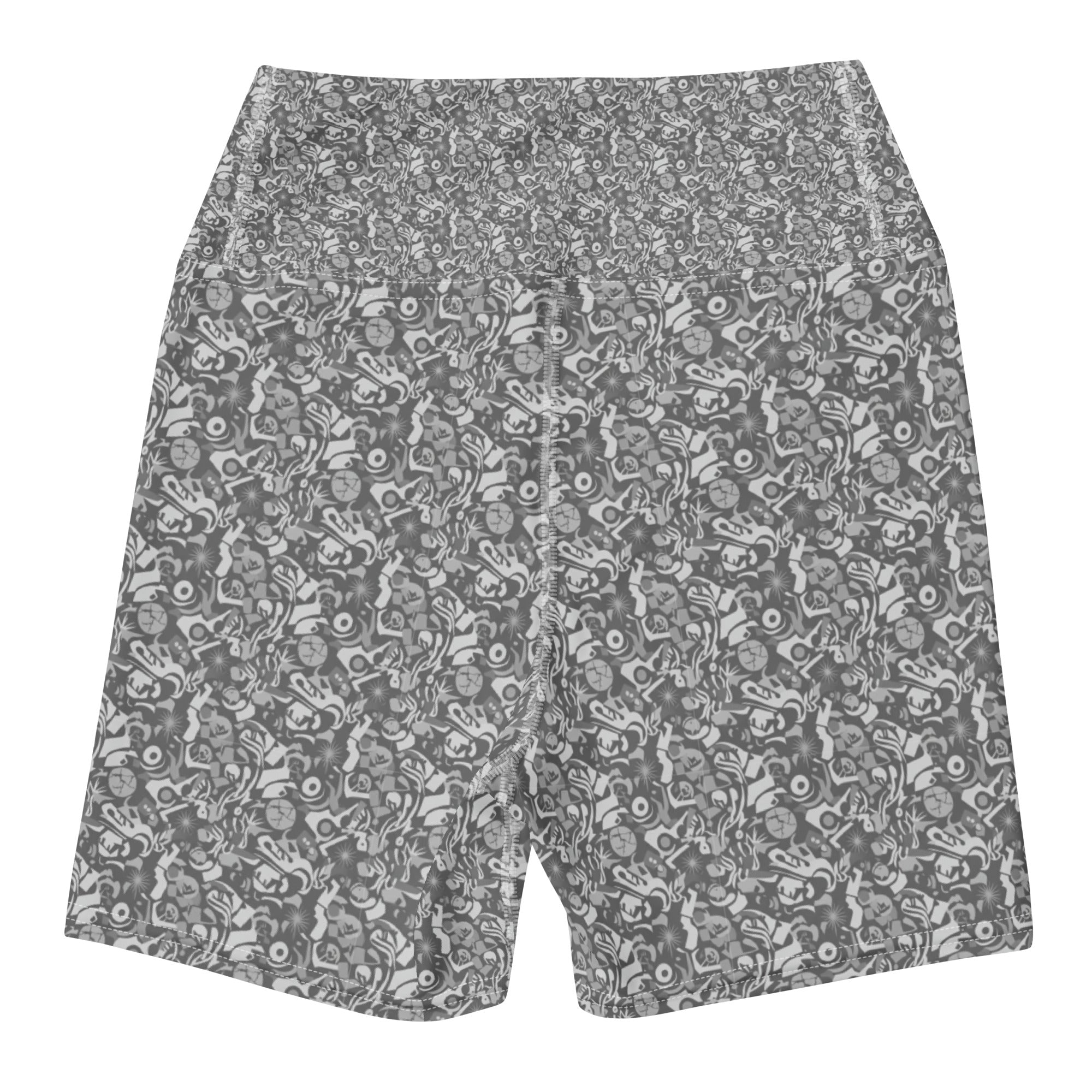 Psalm Abstract Yoga Shorts | GearBunch