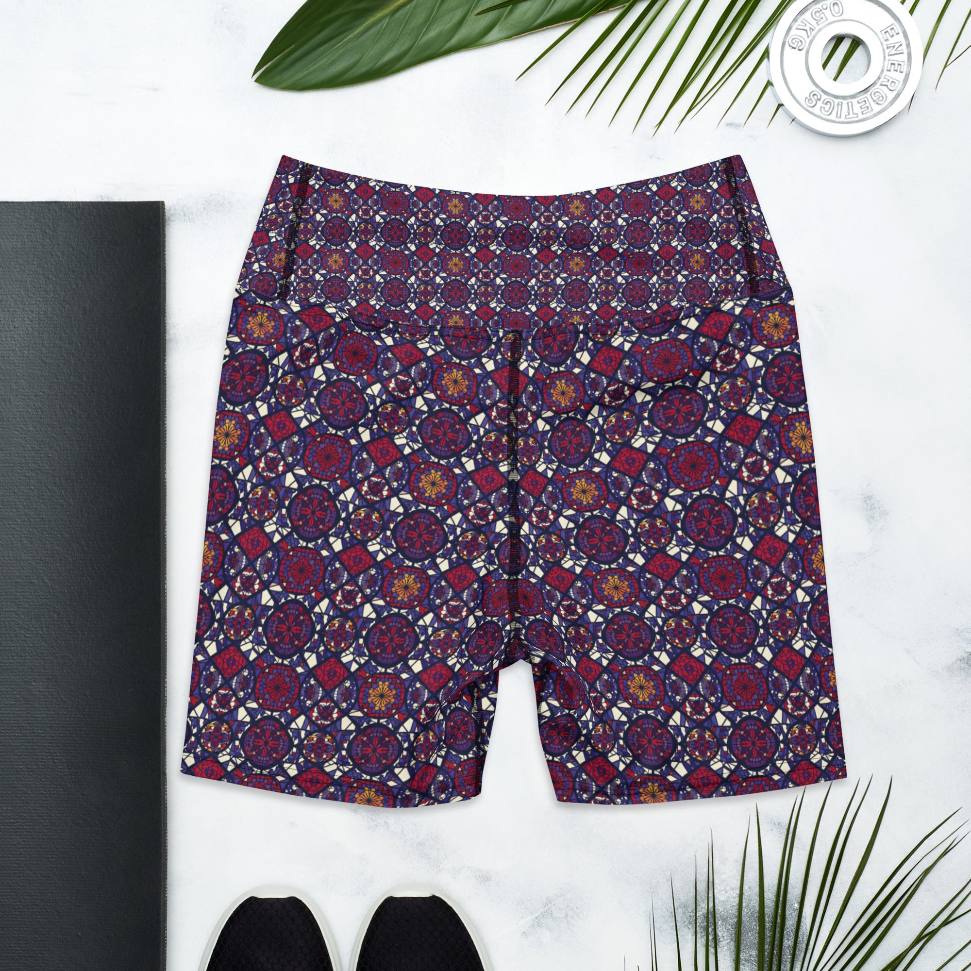 Stained Glass Cathedral Yoga Shorts | GearBunch
