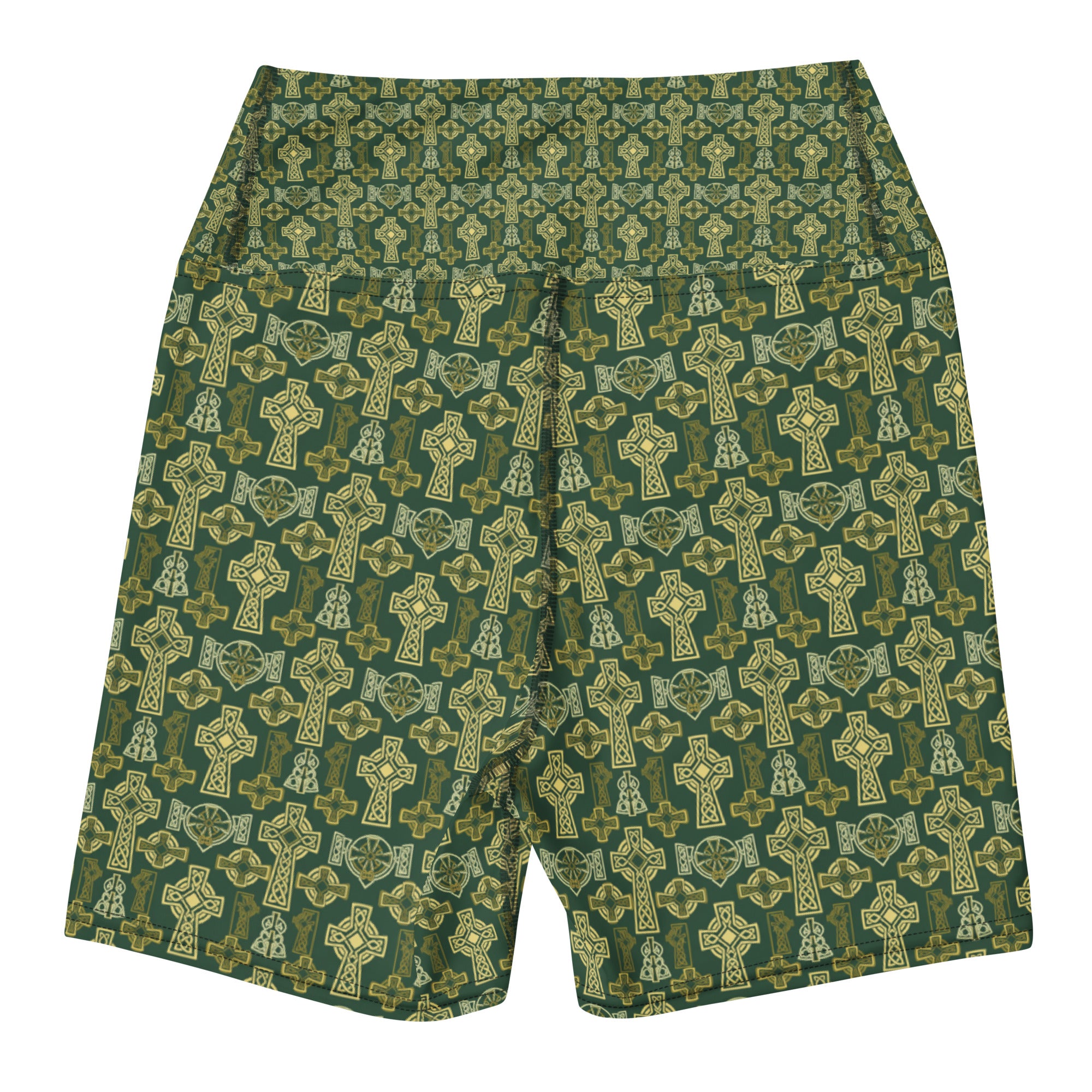 Celtic Cross Knotwork Yoga Shorts | GearBunch
