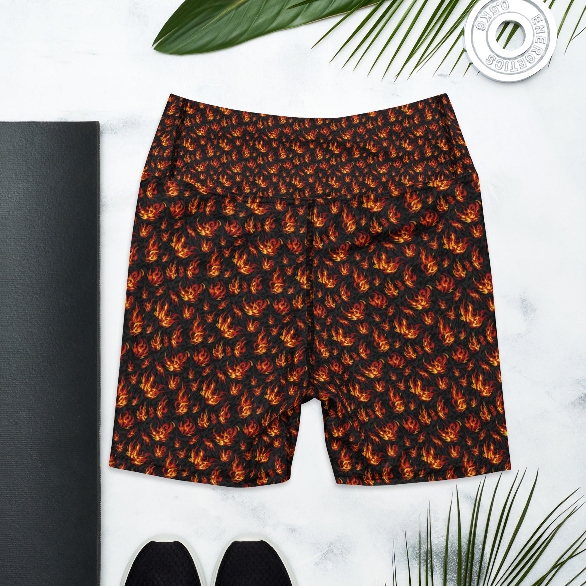 Holy Spirit Flames Yoga Shorts | GearBunch