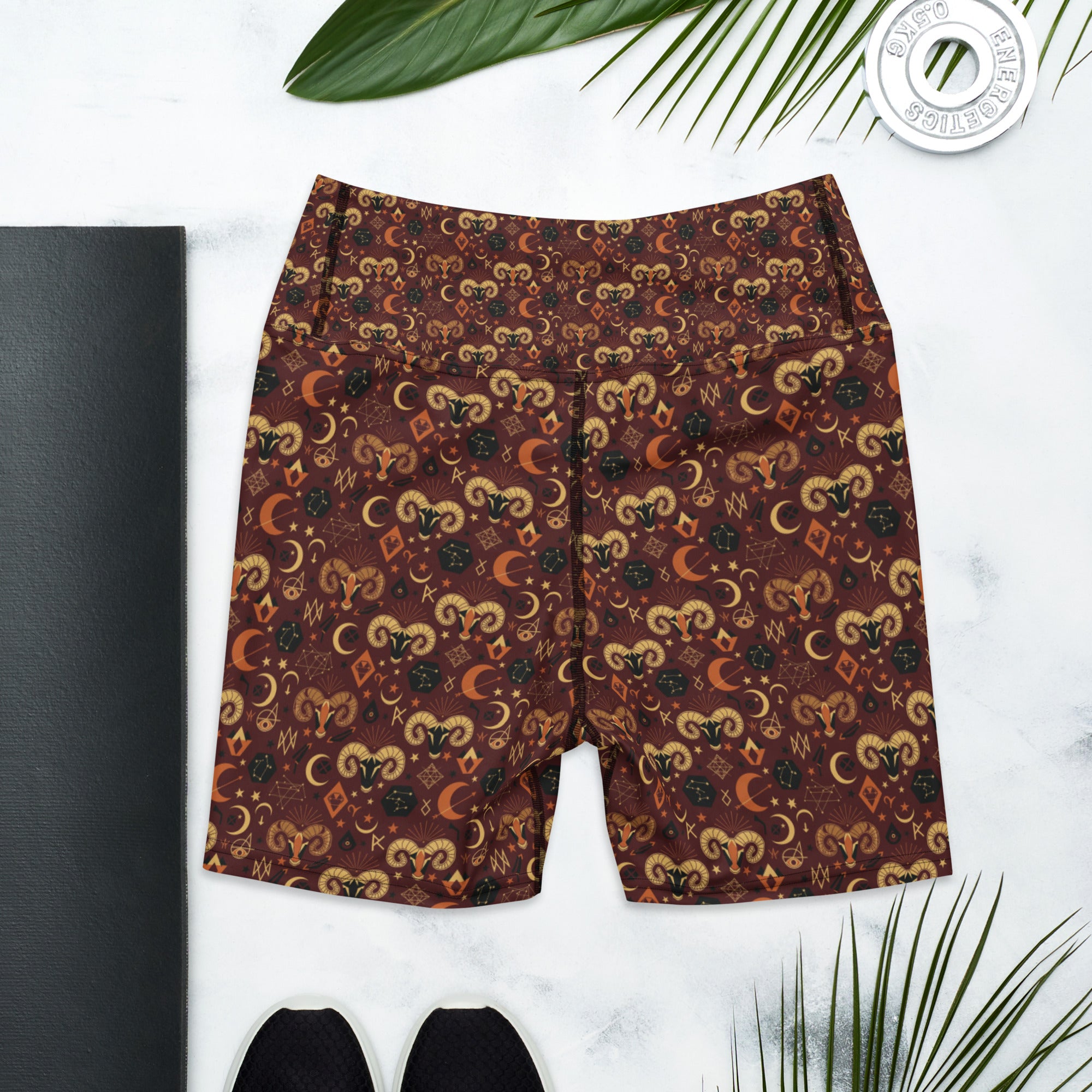 Aries Ram Mystical Yoga Shorts | GearBunch