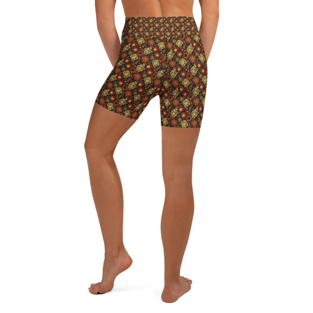 Leo Sun Mane Yoga Shorts | GearBunch