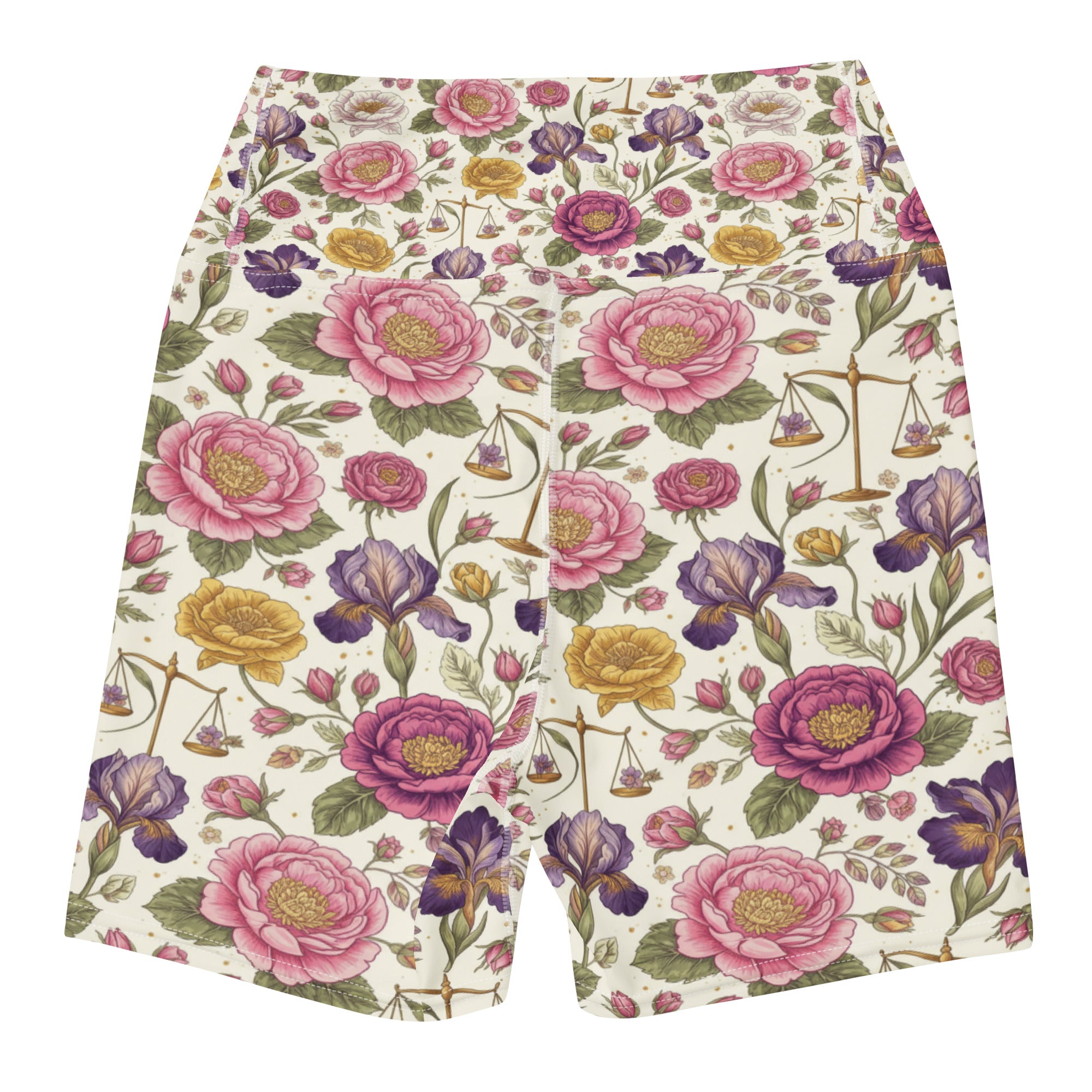 Libra Balance Floral Yoga Shorts | GearBunch