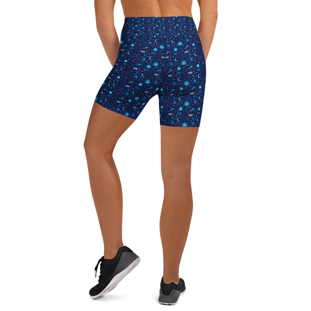 Aquarius Celestial Yoga Shorts | GearBunch
