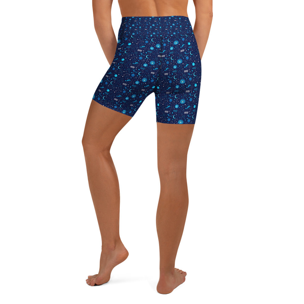 Aquarius Celestial Yoga Shorts | GearBunch