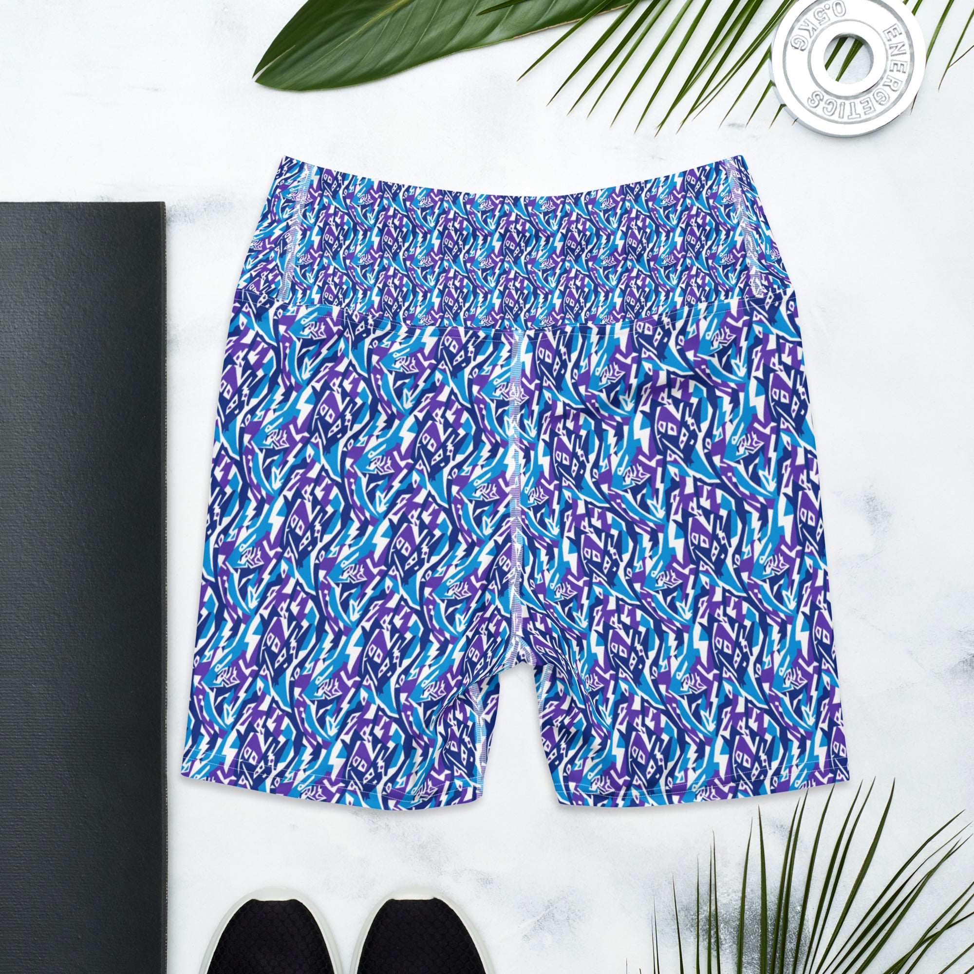 Aquarius Electric Waves Yoga Shorts | GearBunch