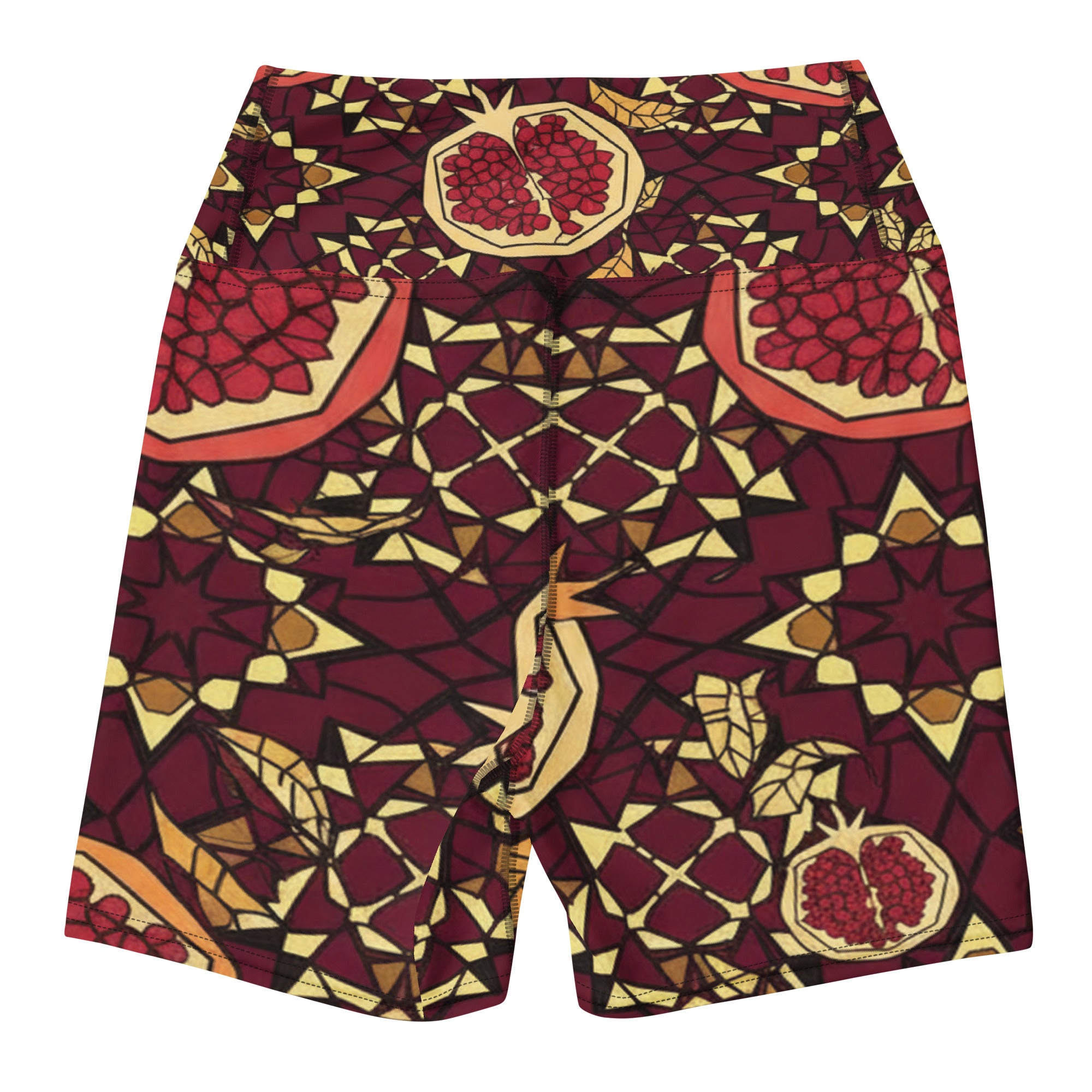 Zellige Pomegranate Yoga Shorts | GearBunch
