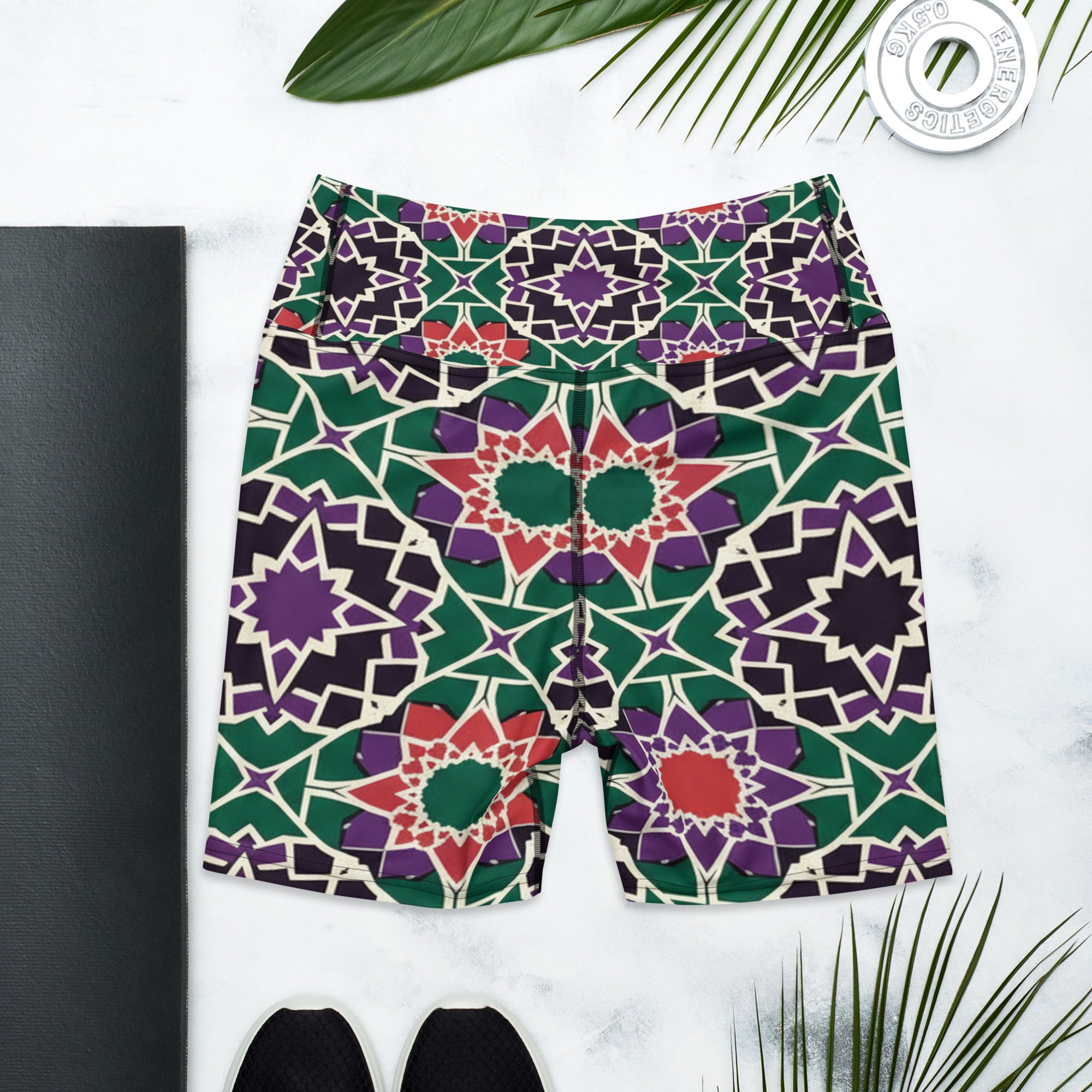 Zellige Forest Berry Yoga Shorts | GearBunch