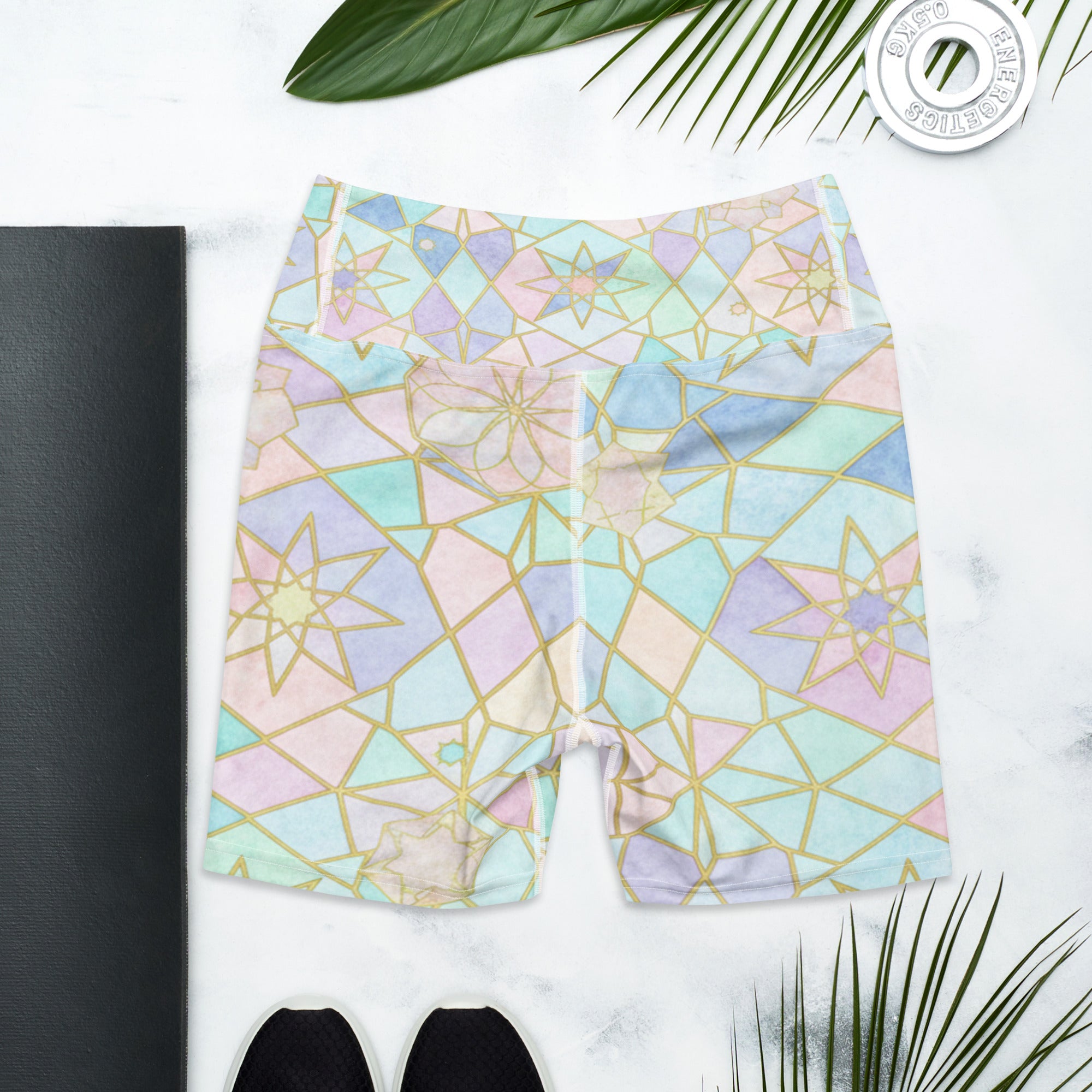 Pastel Rainbow Yoga Shorts | GearBunch