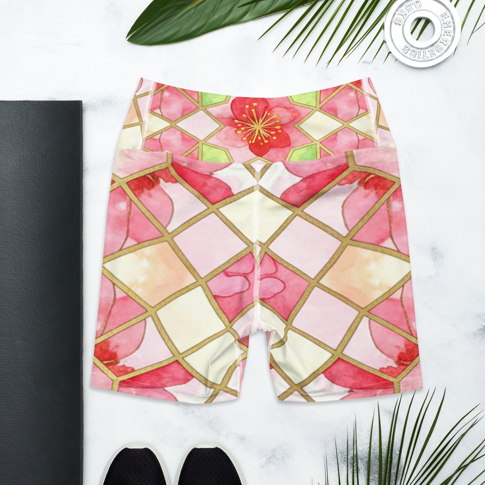 Cherry Blossom Yoga Shorts | GearBunch